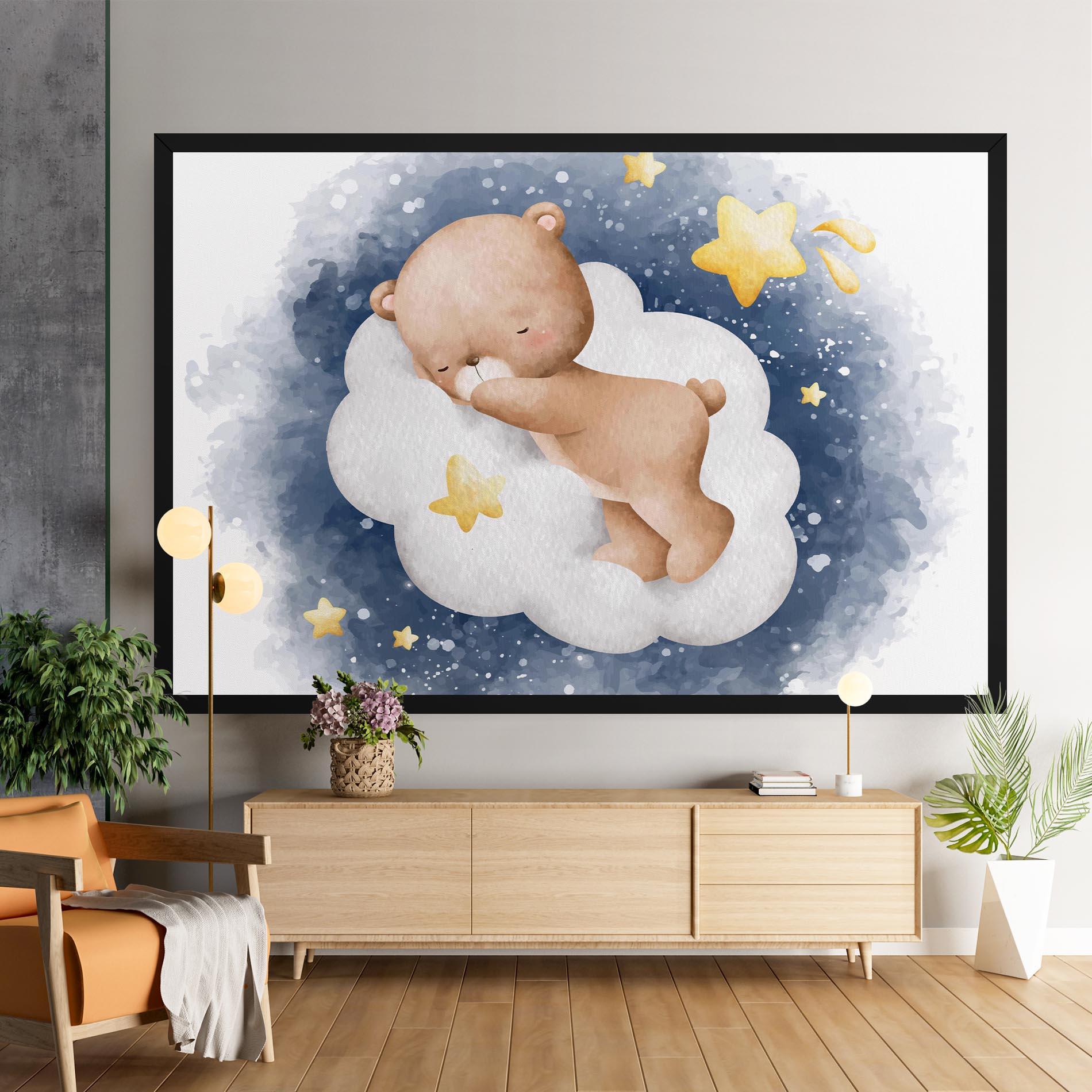 Vászonkép Bear Cloud Sleep mockup 9