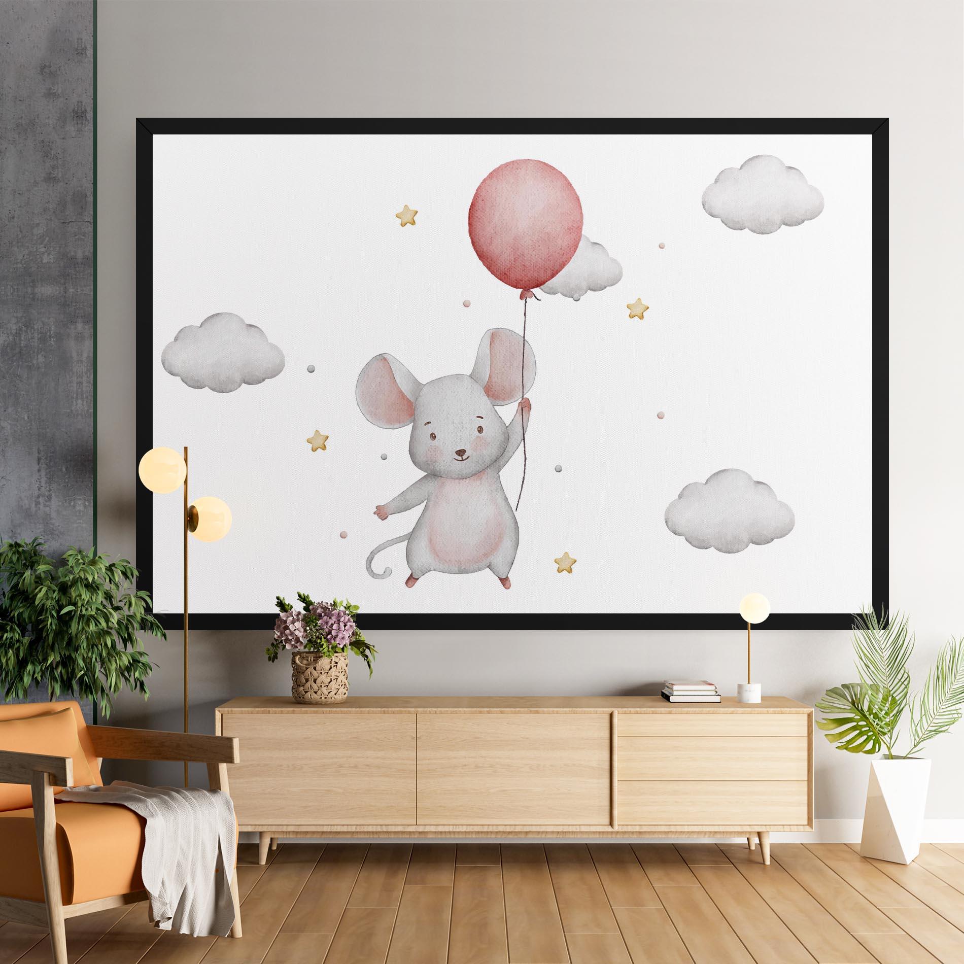 Vászonkép Mouse Balloon mockup 9