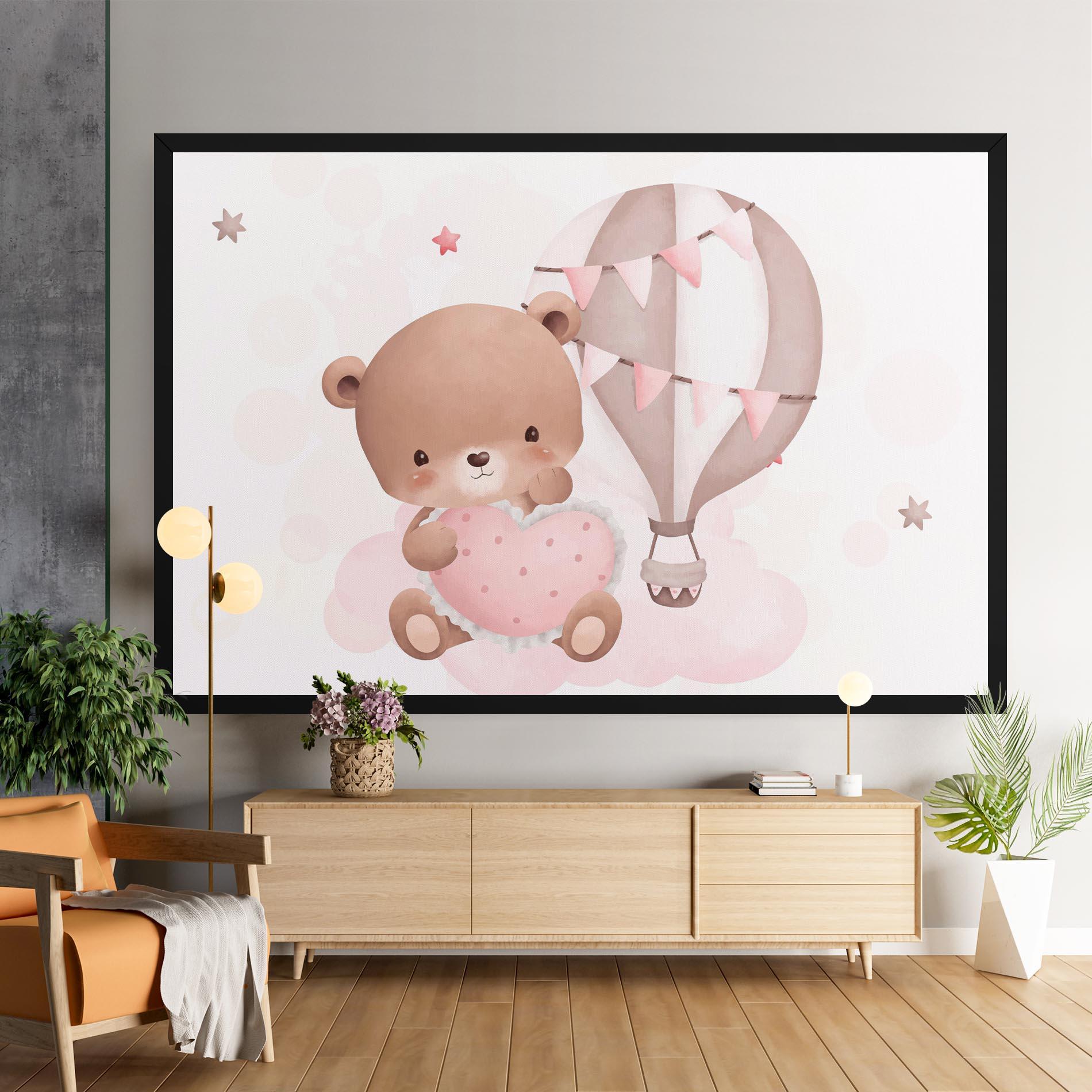 Vászonkép Pink Heart Bear mockup 9