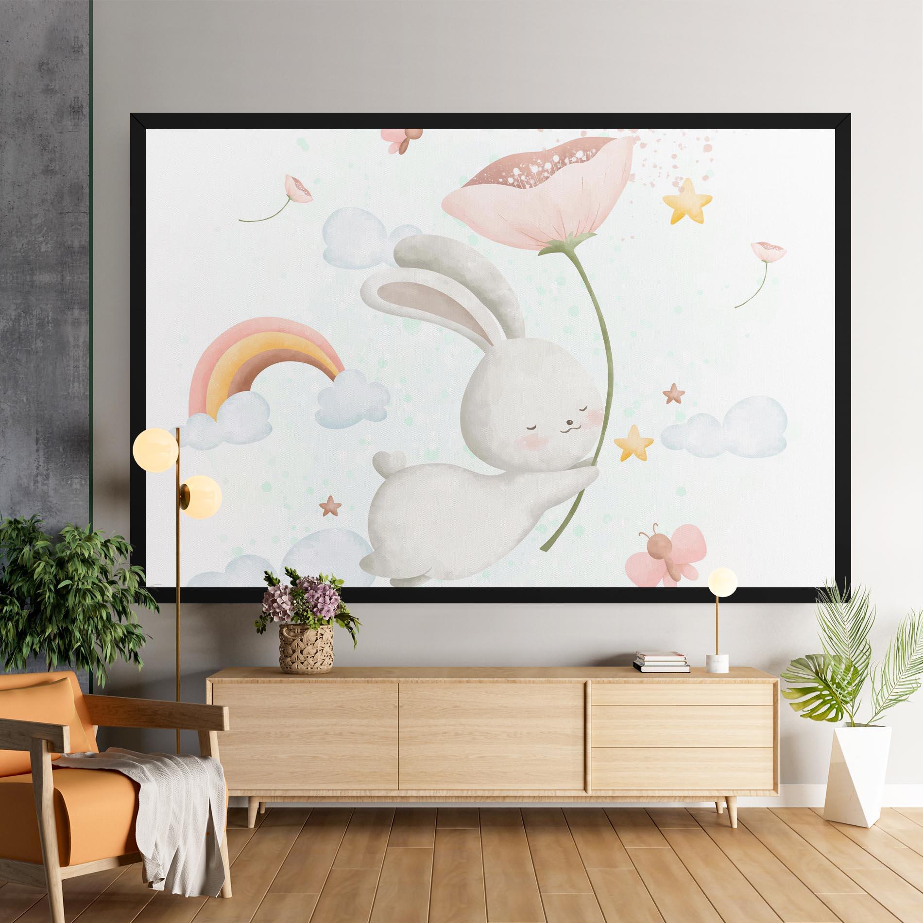 Vászonkép Spring Flower Bunny mockup 9