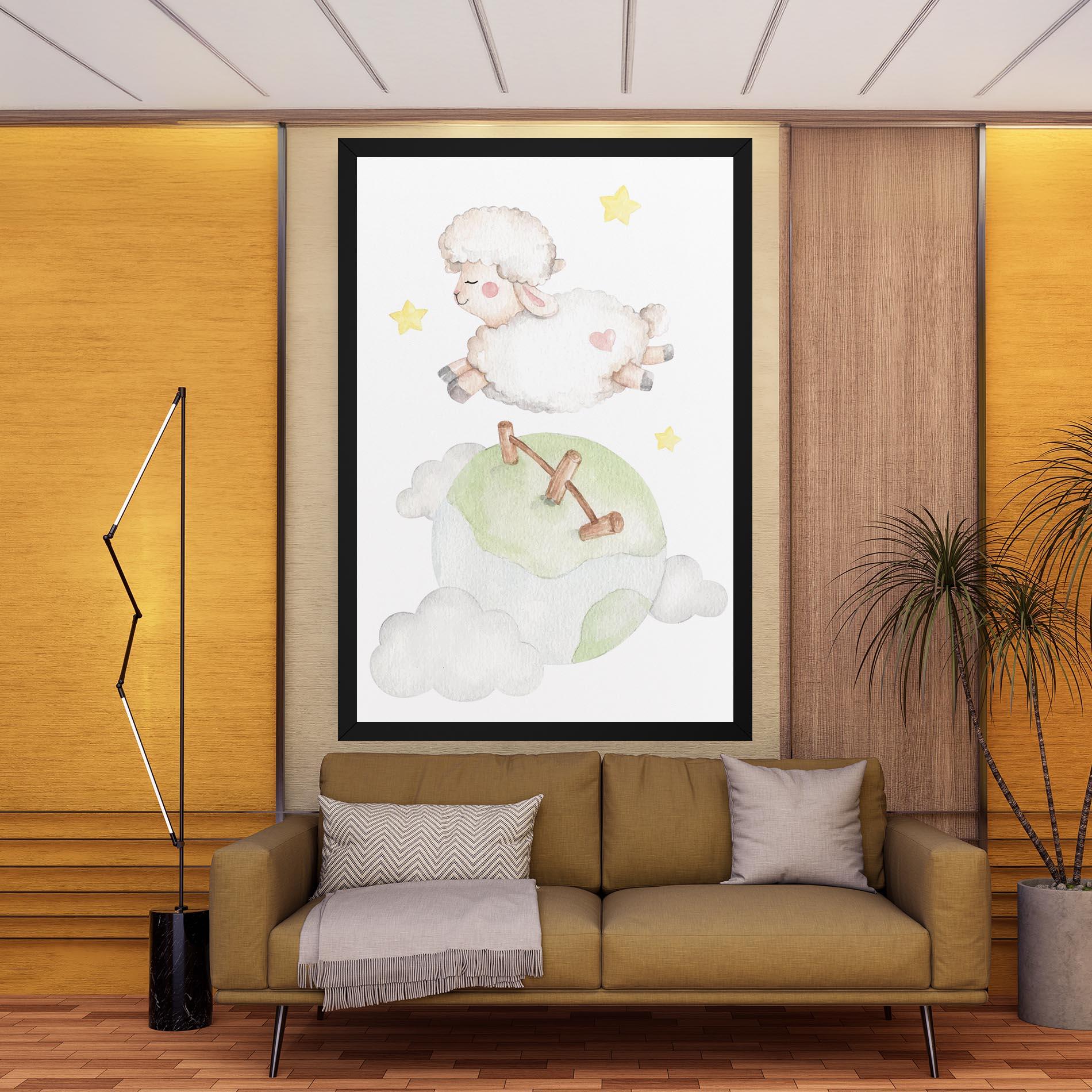 Vászonkép Sheep Jump mockup 9