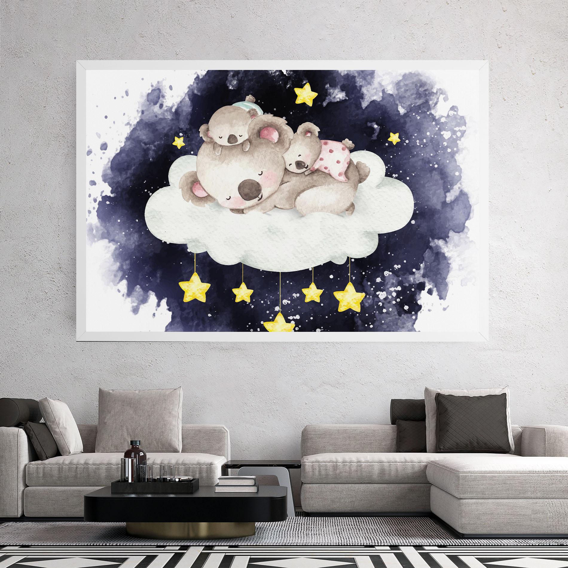 Vászonkép Baby Koala Sleeping mockup 2