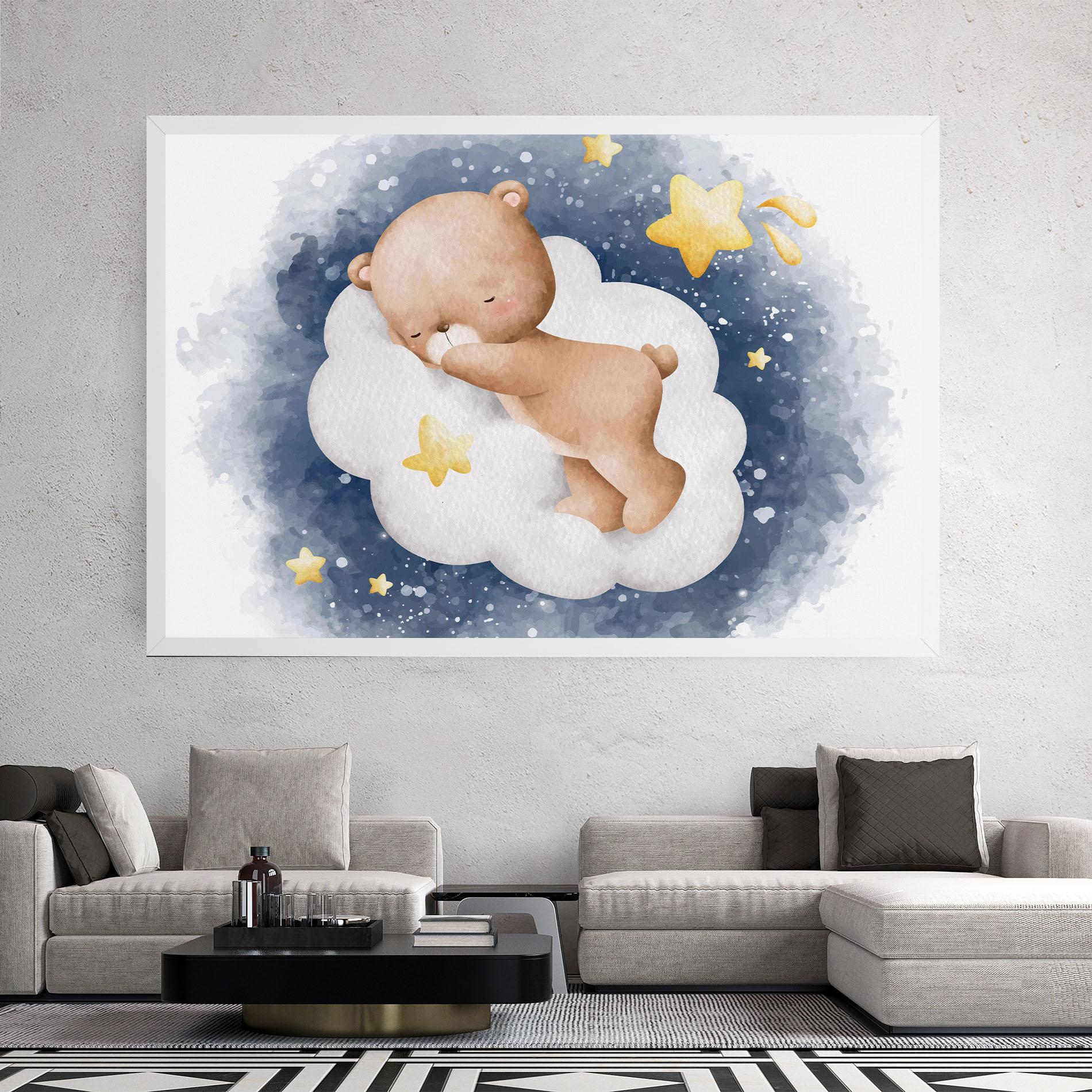 Vászonkép Bear Cloud Sleep mockup 2