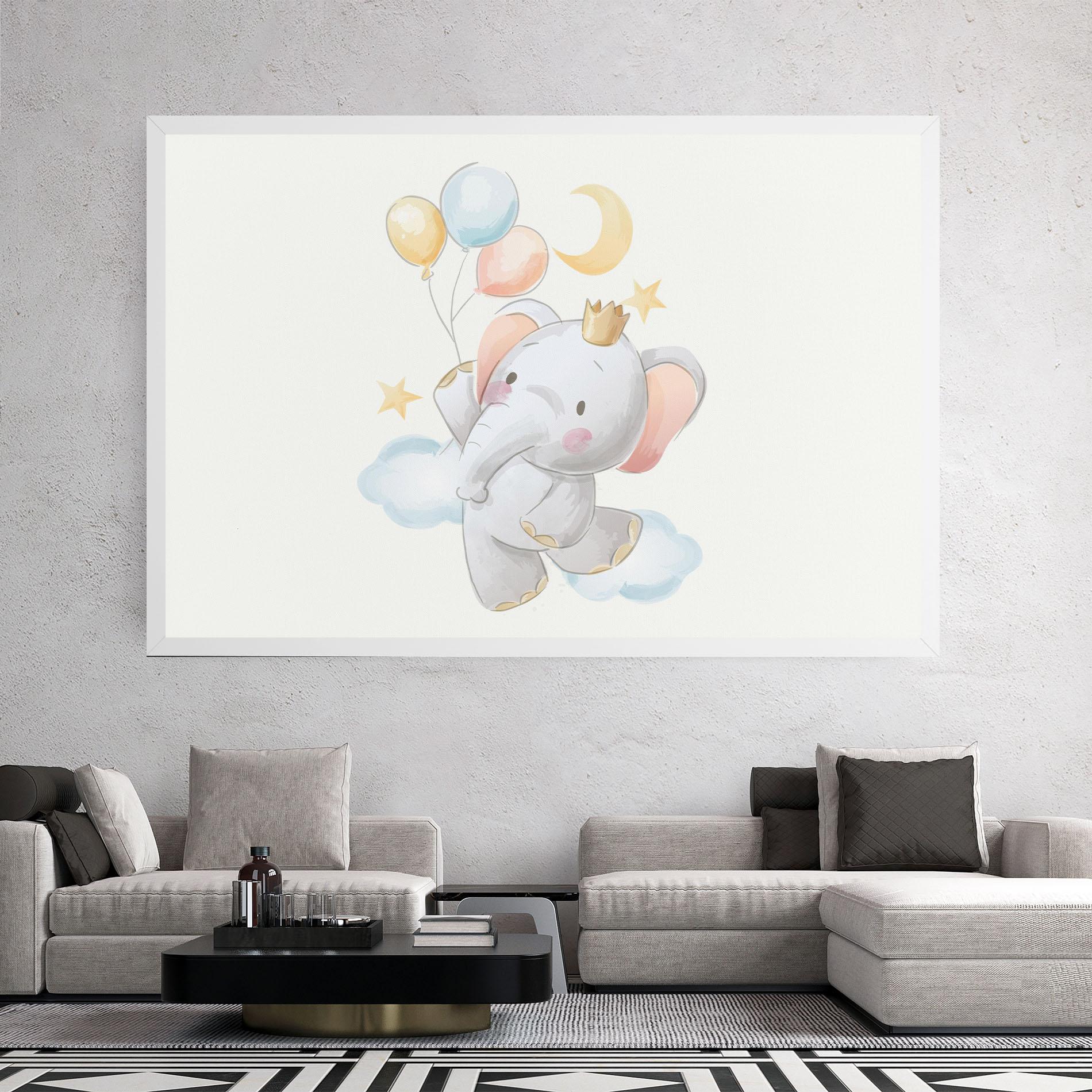 Vászonkép Elephant Flying mockup 2