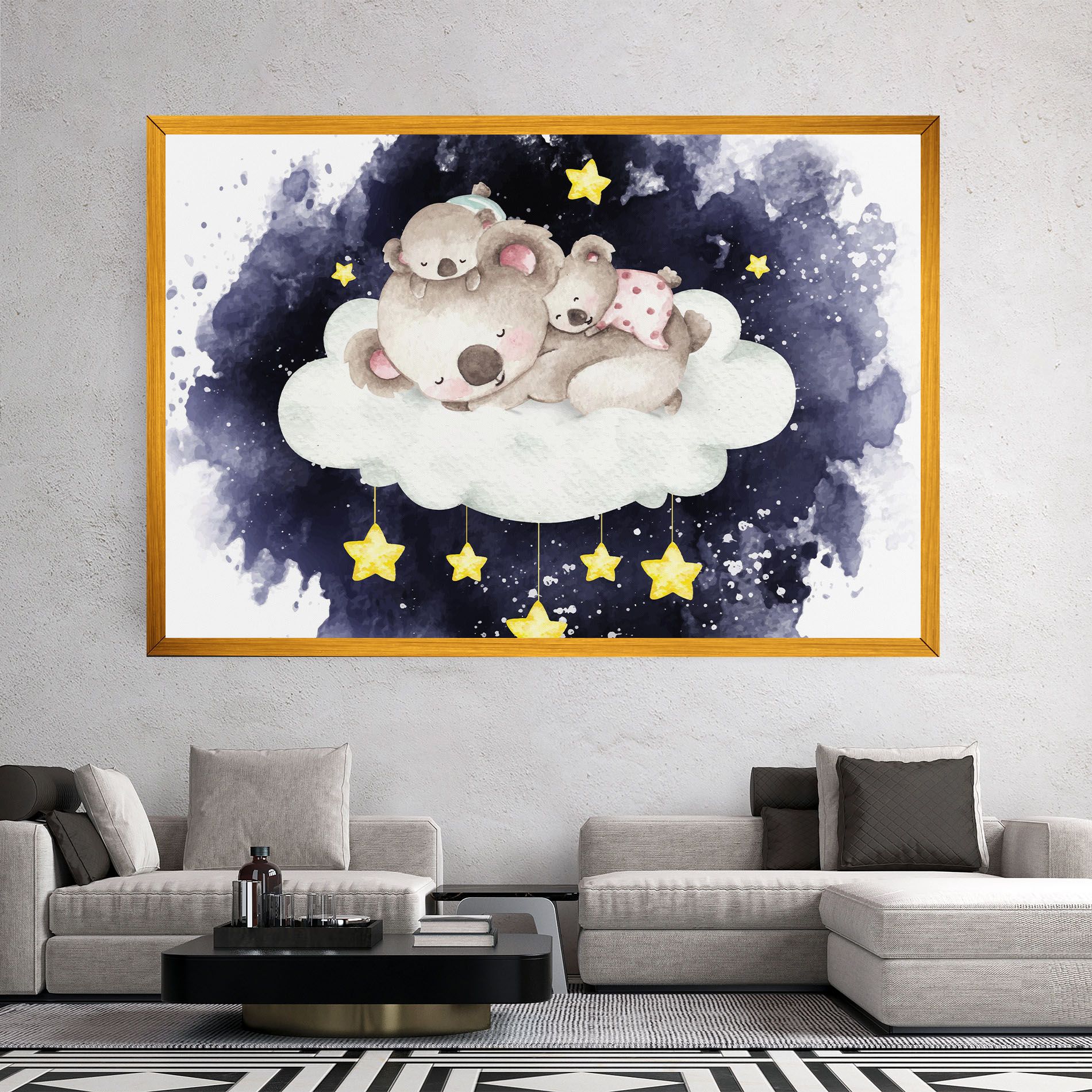 Baby Koala Sleeping mockup 2