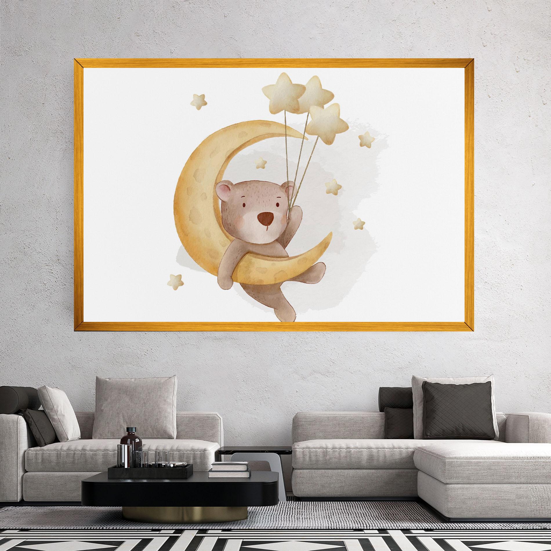 Vászonkép Bear Moon mockup 2