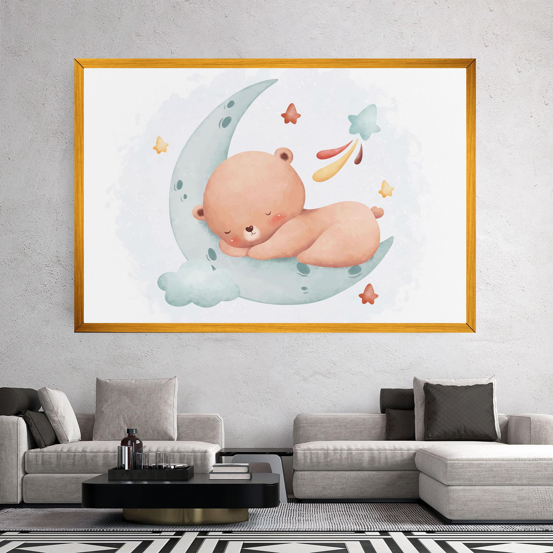 Vászonkép Blue Moon Bear mockup 2