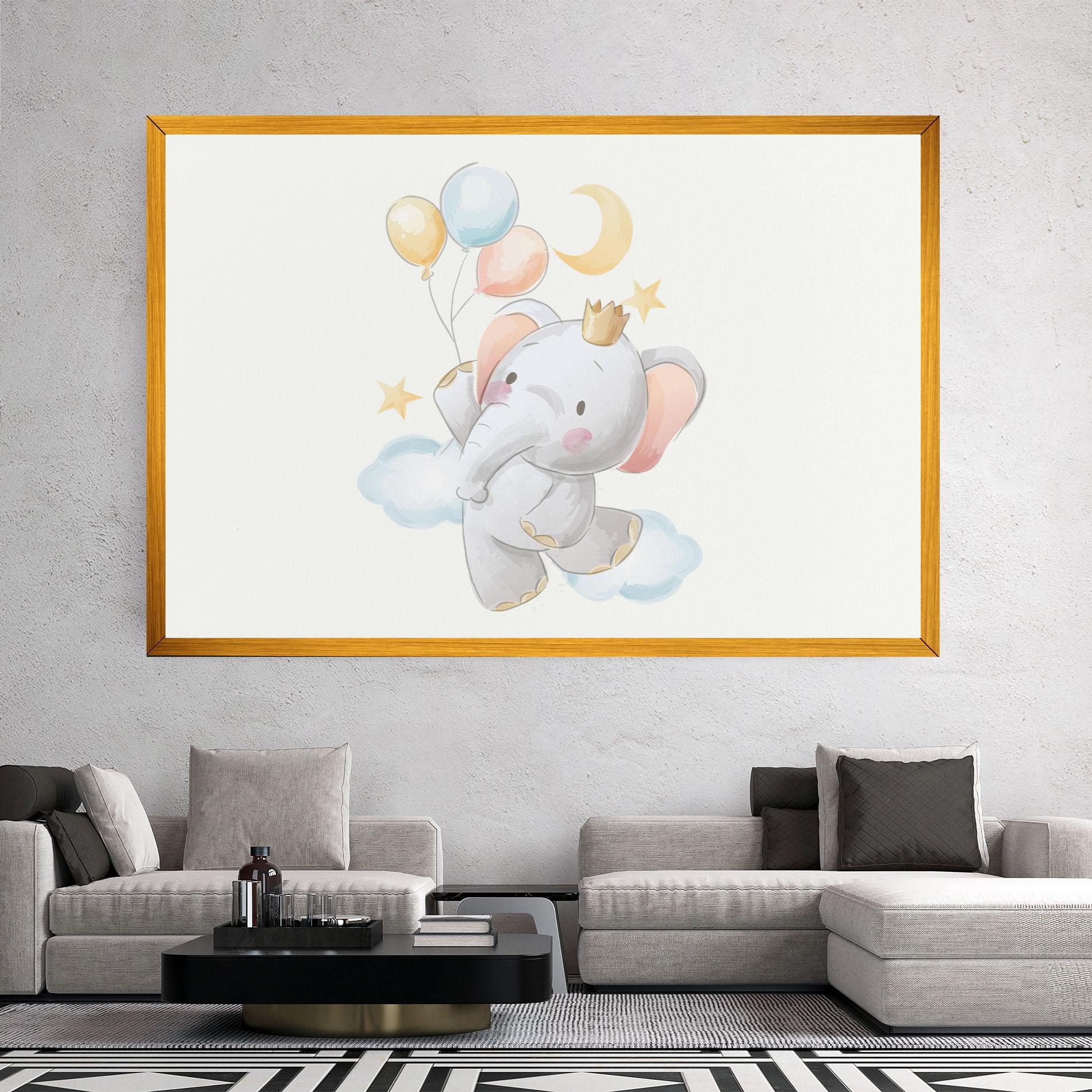 Vászonkép Elephant Flying mockup 2