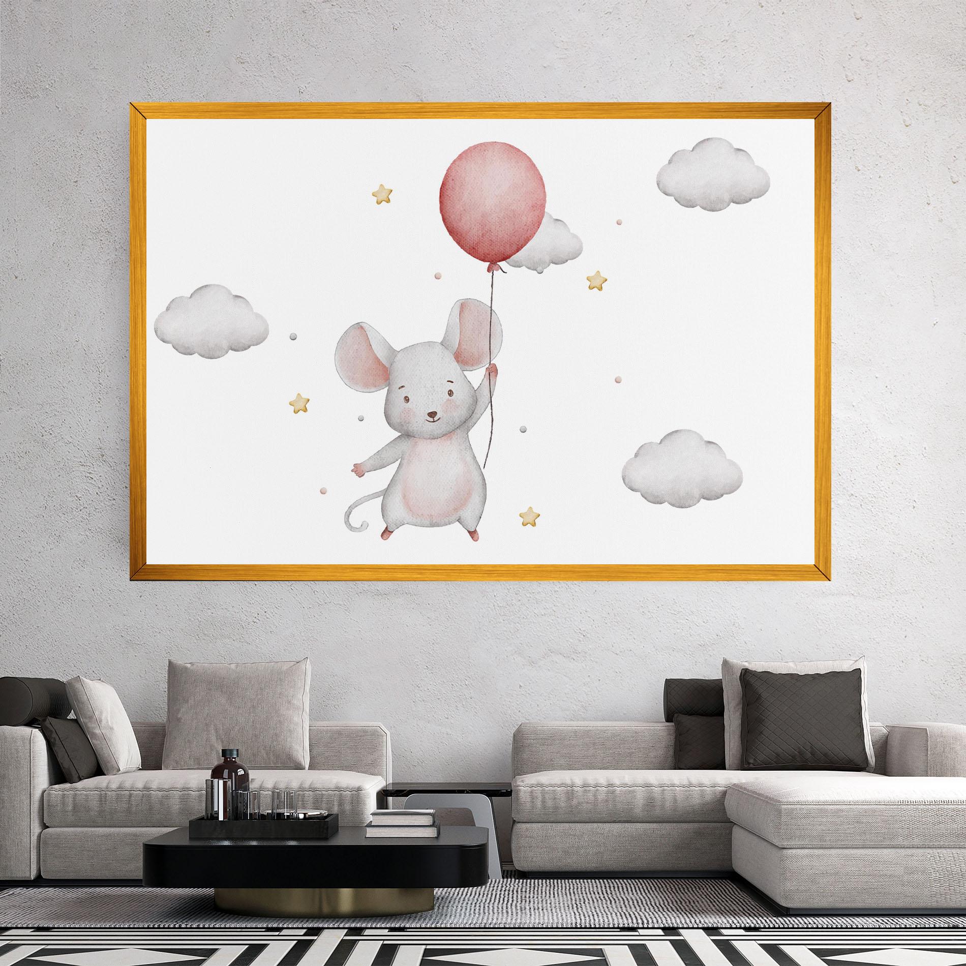 Vászonkép Mouse Balloon mockup 2