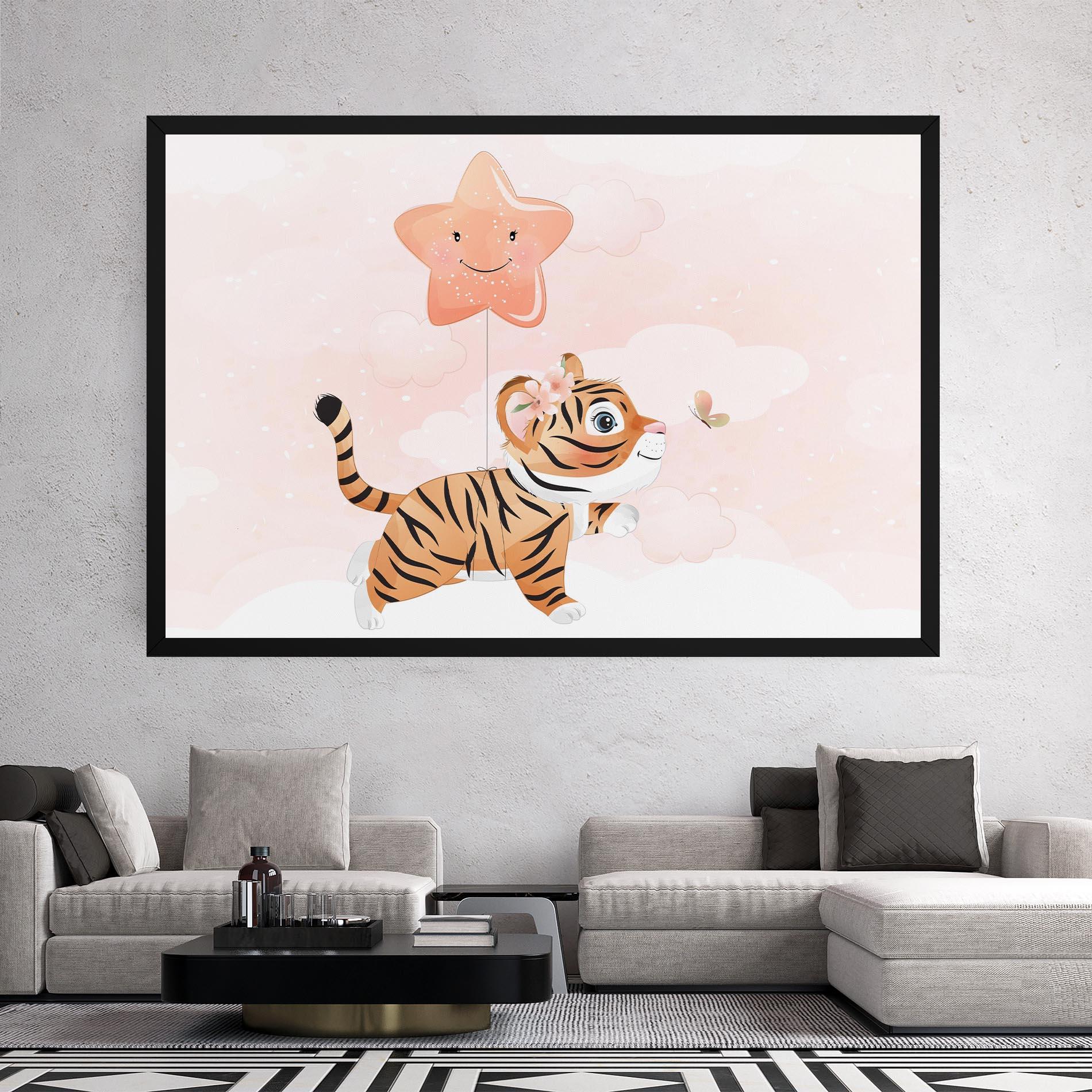 Vászonkép Baby Tiger Art mockup 2