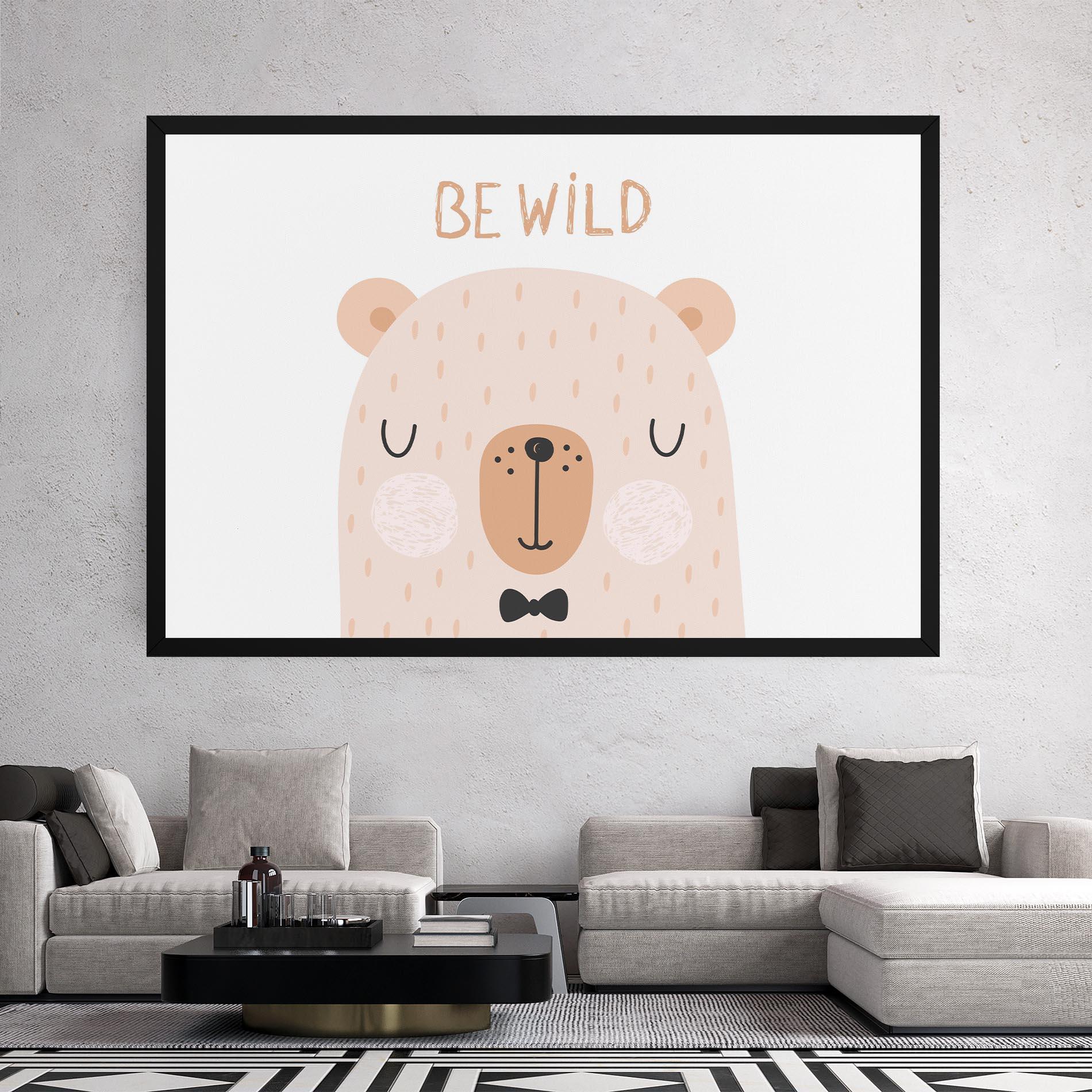 Vászonkép Bear Be Wild mockup 2