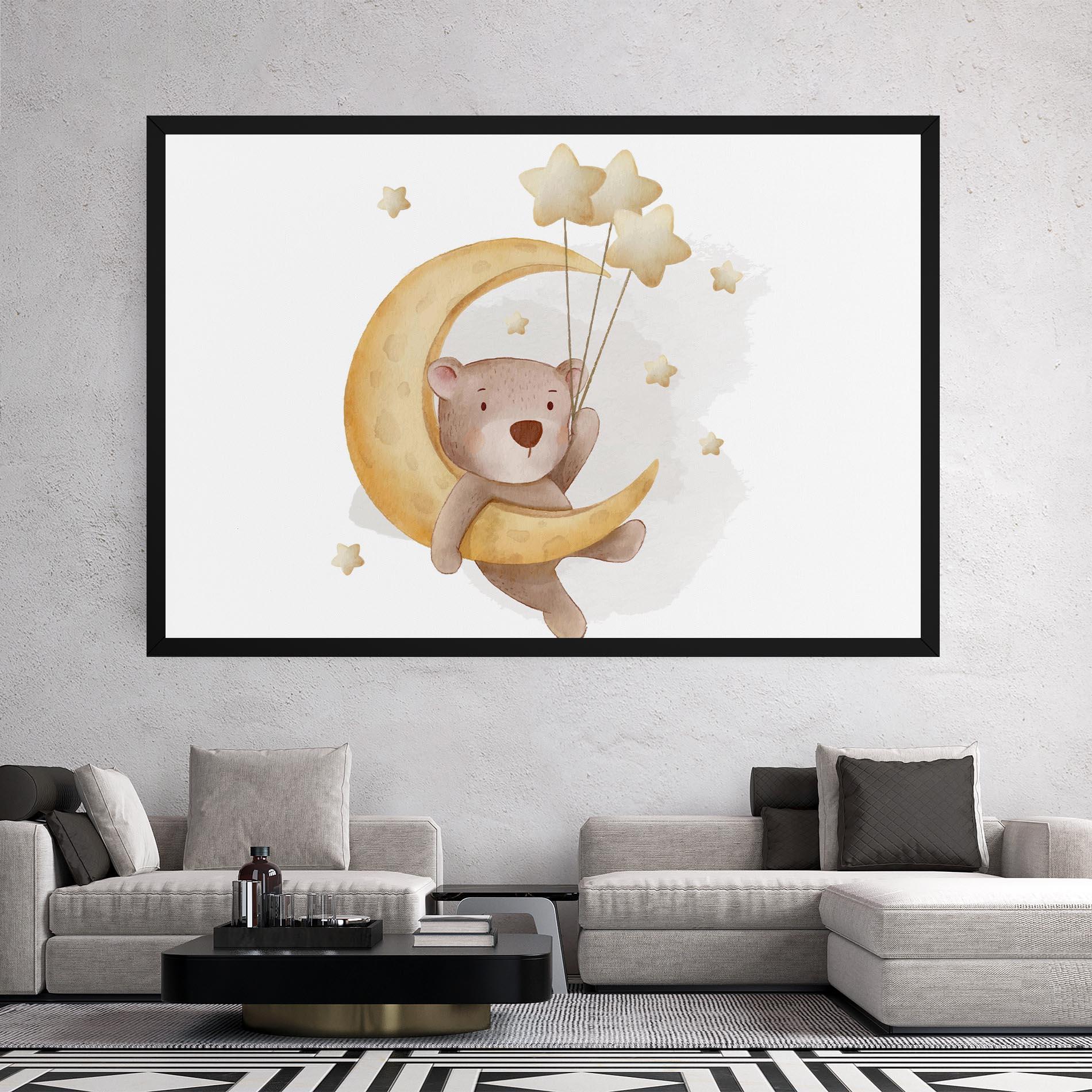 Vászonkép Bear Moon mockup 2