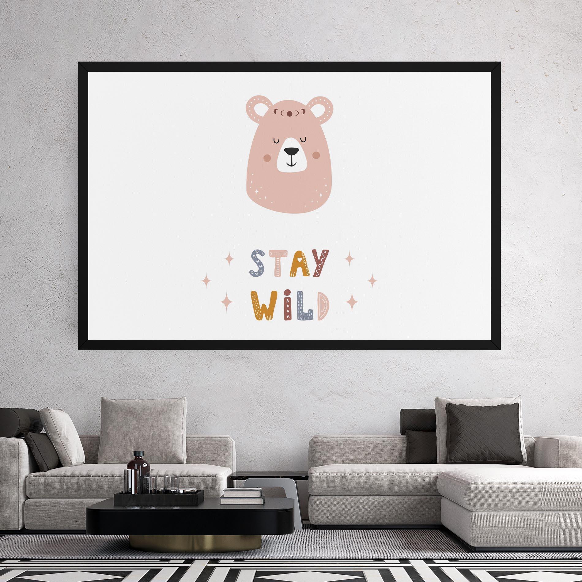 Vászonkép Brave Bear mockup 2