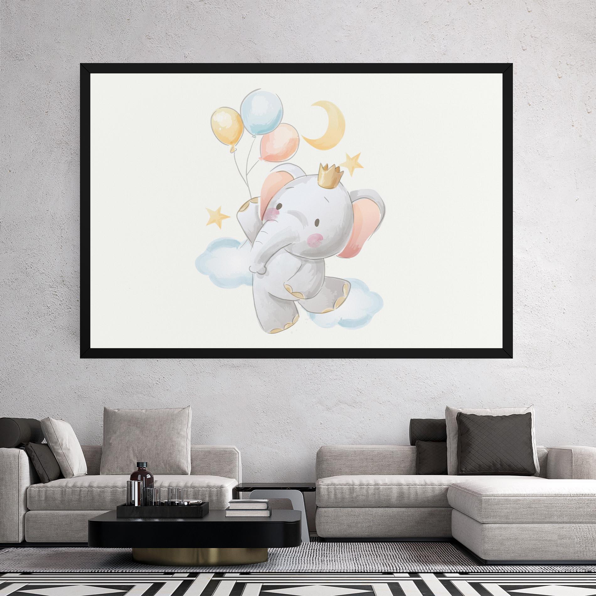 Vászonkép Elephant Flying mockup 2