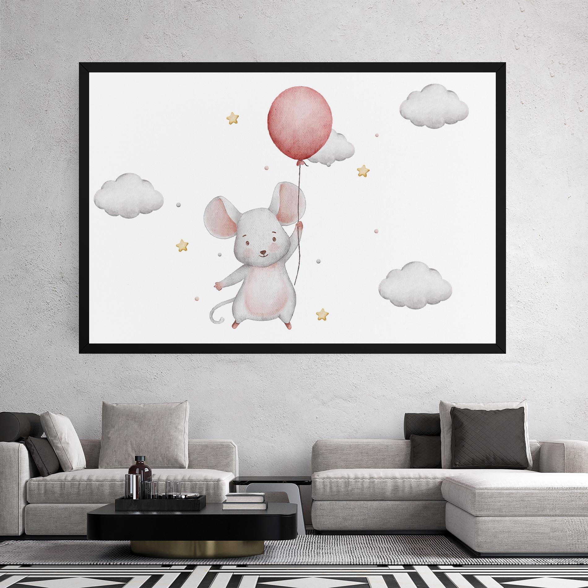 Vászonkép Mouse Balloon mockup 2