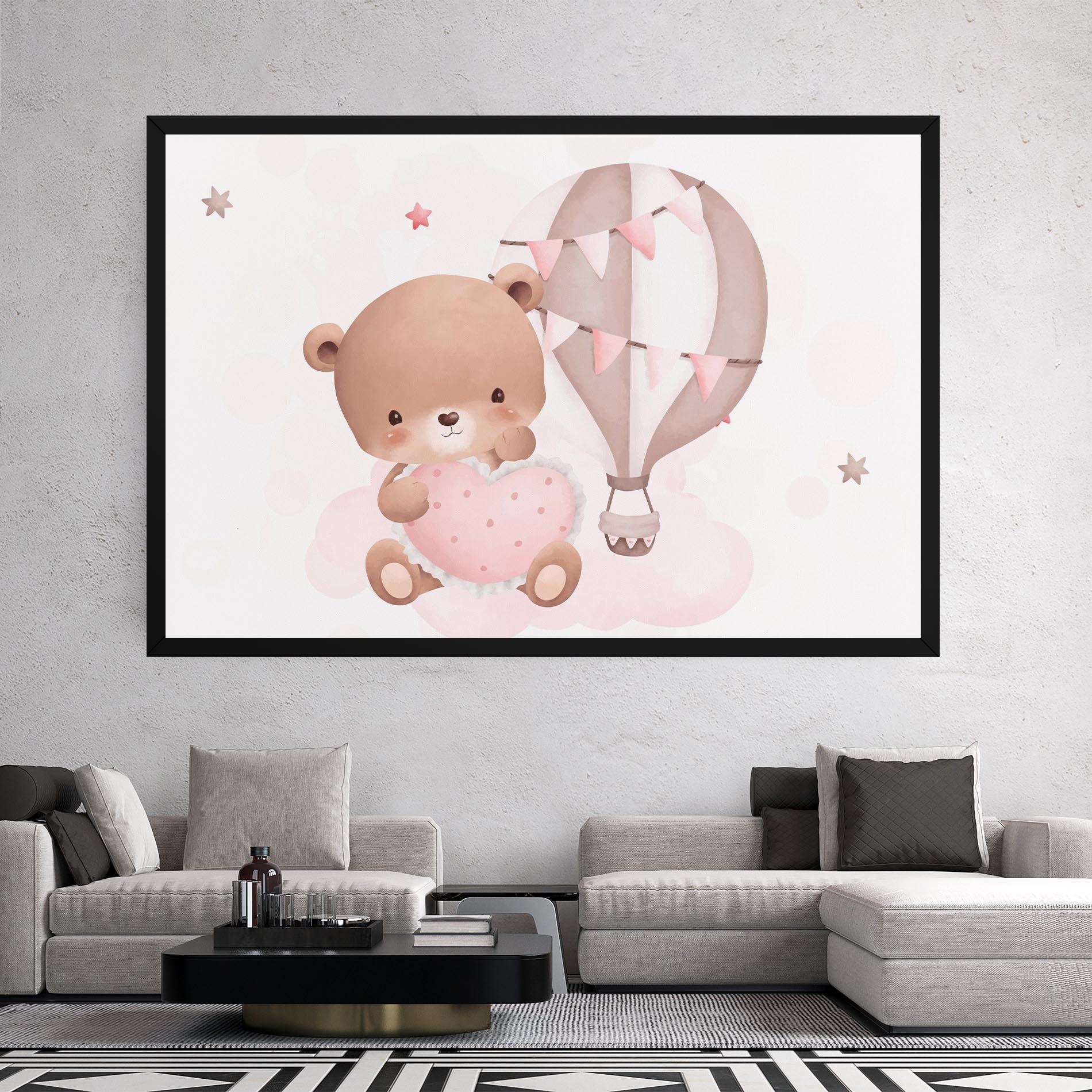 Vászonkép Pink Heart Bear mockup 2