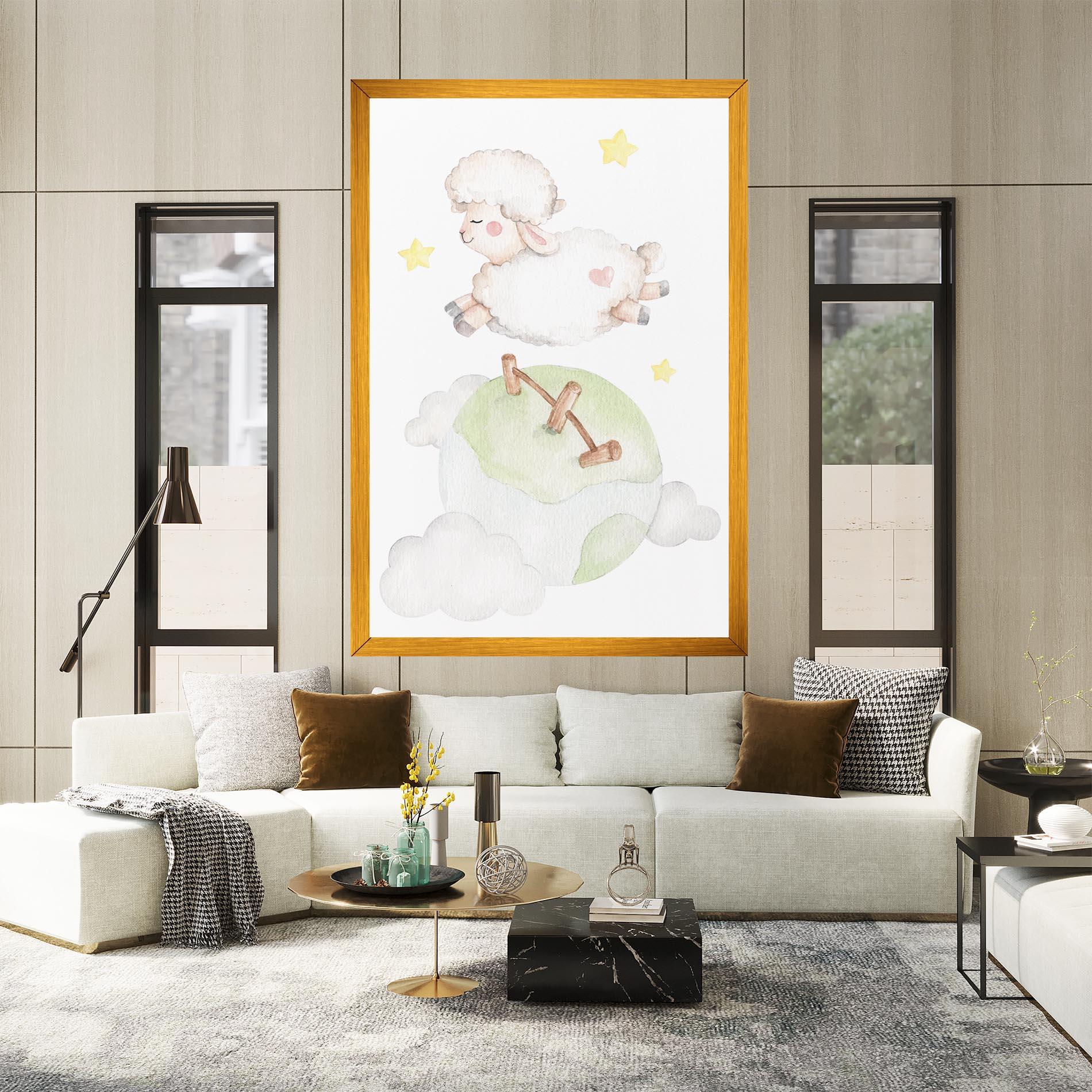 Vászonkép Sheep Jump mockup 2