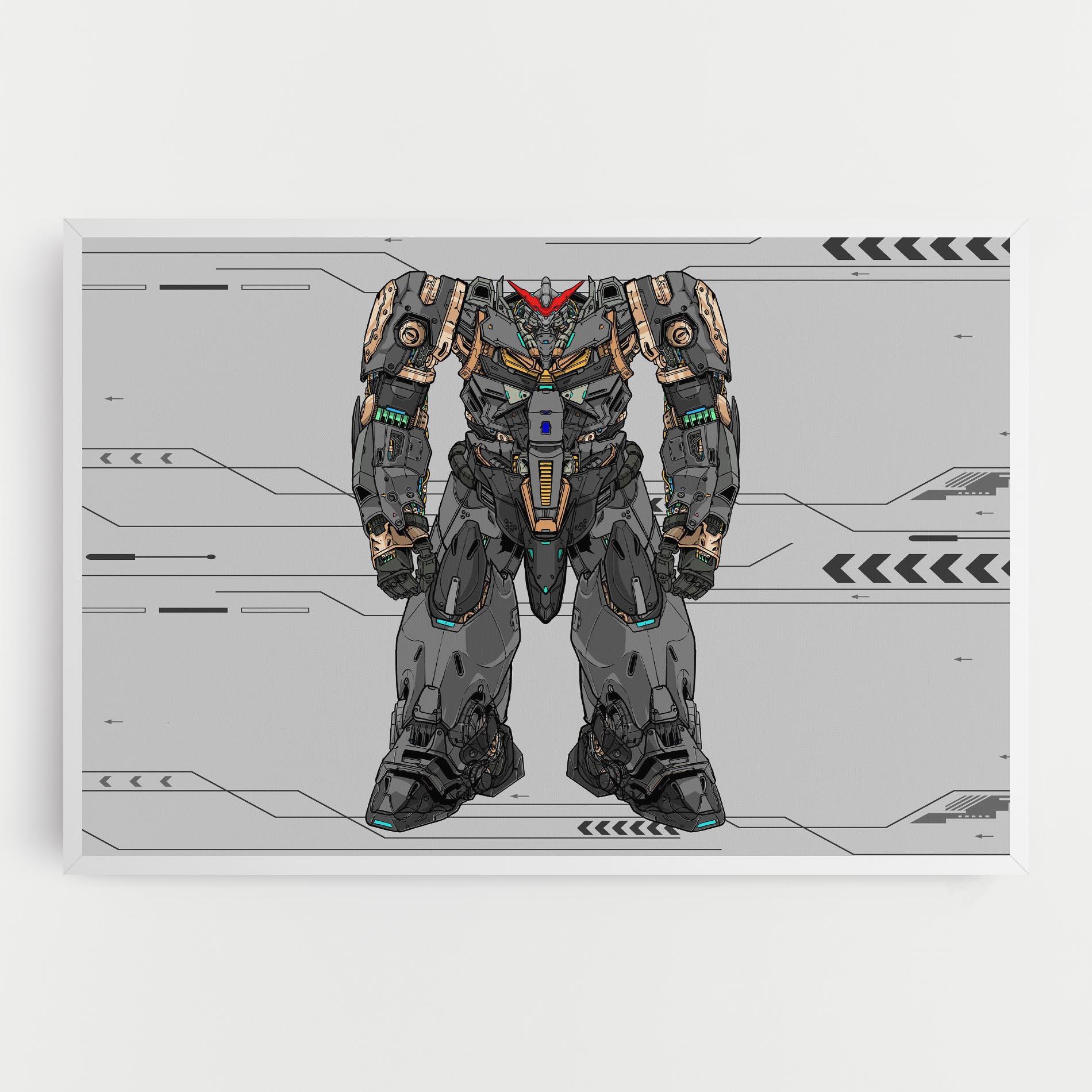 Vászonkép Big Grey Robot mockup 0