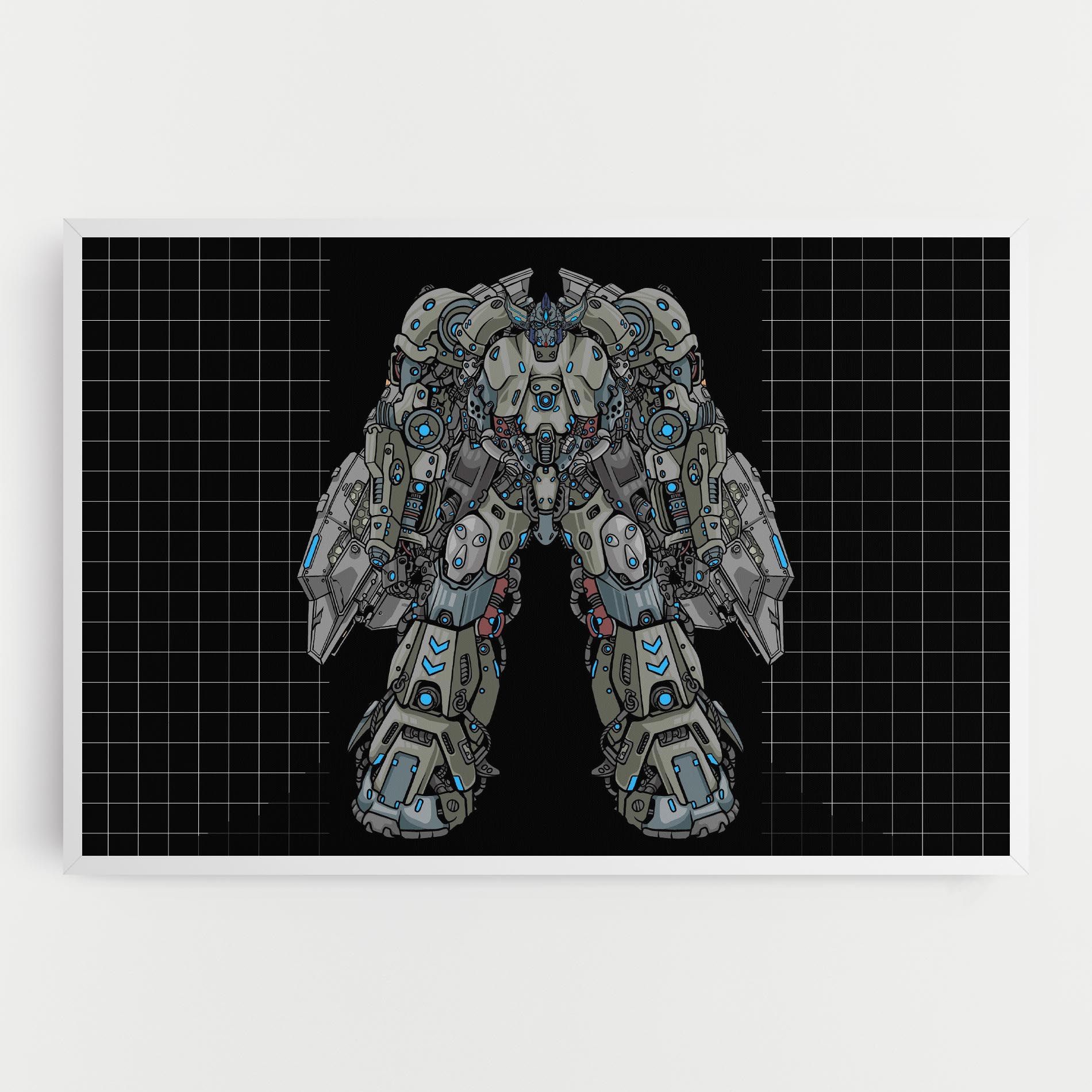 Grey Blue Robot mockup 0