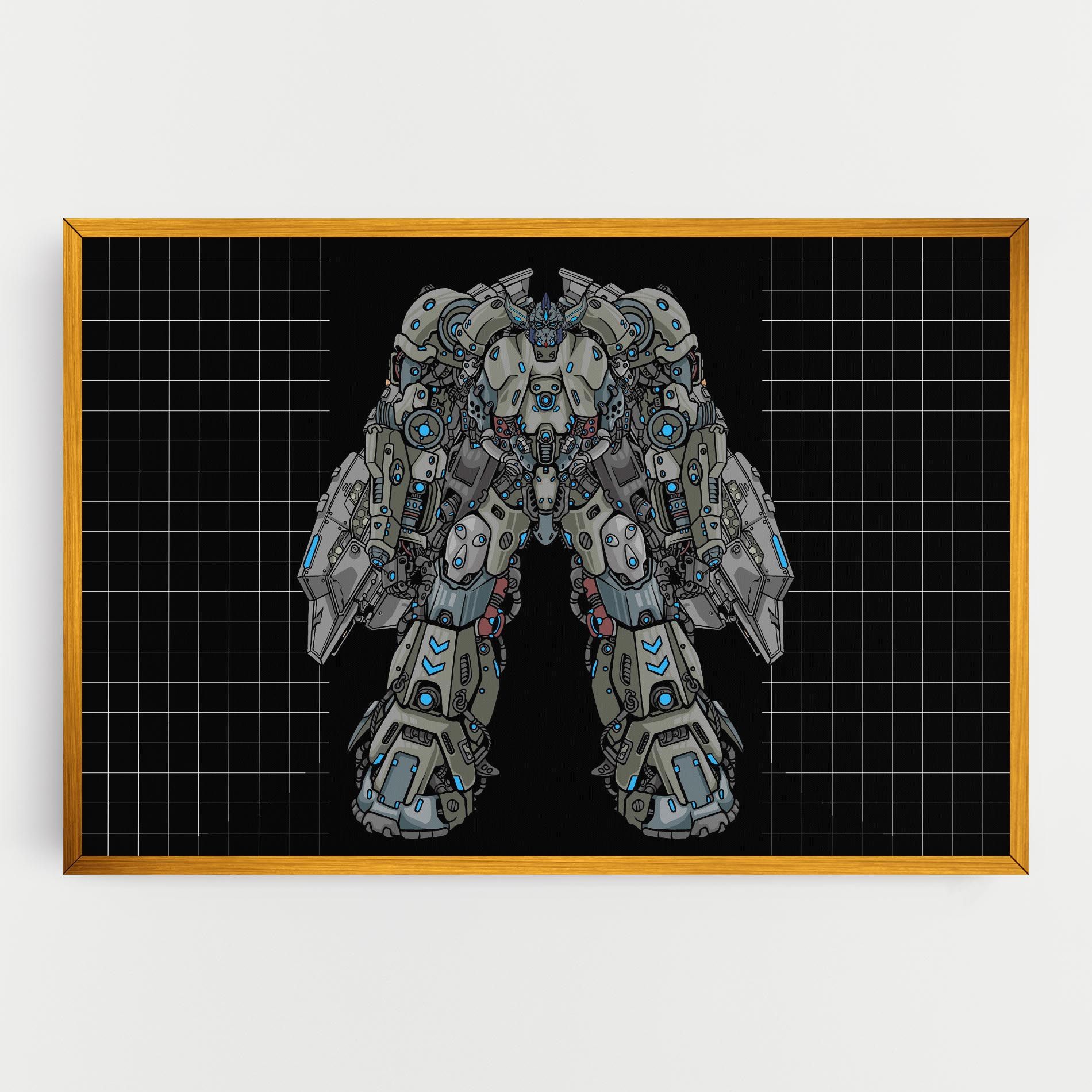 Grey Blue Robot mockup 0
