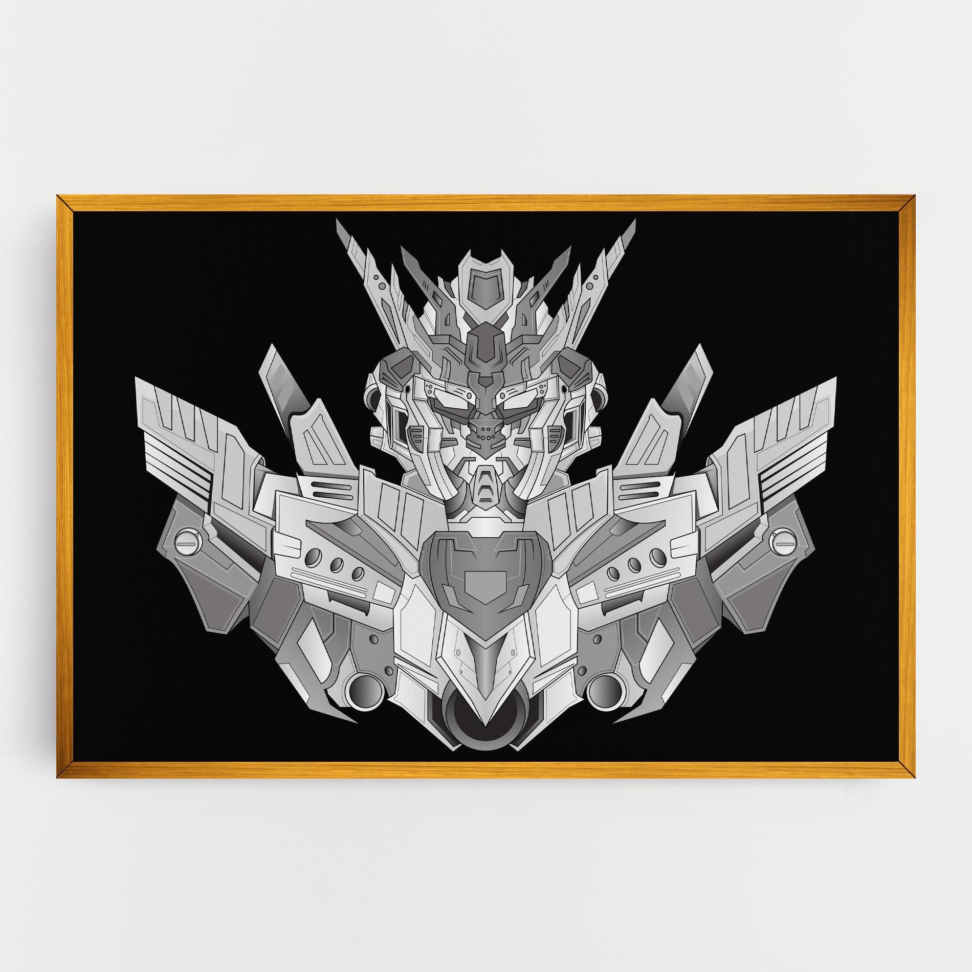 Vászonkép Grey Robot mockup 0