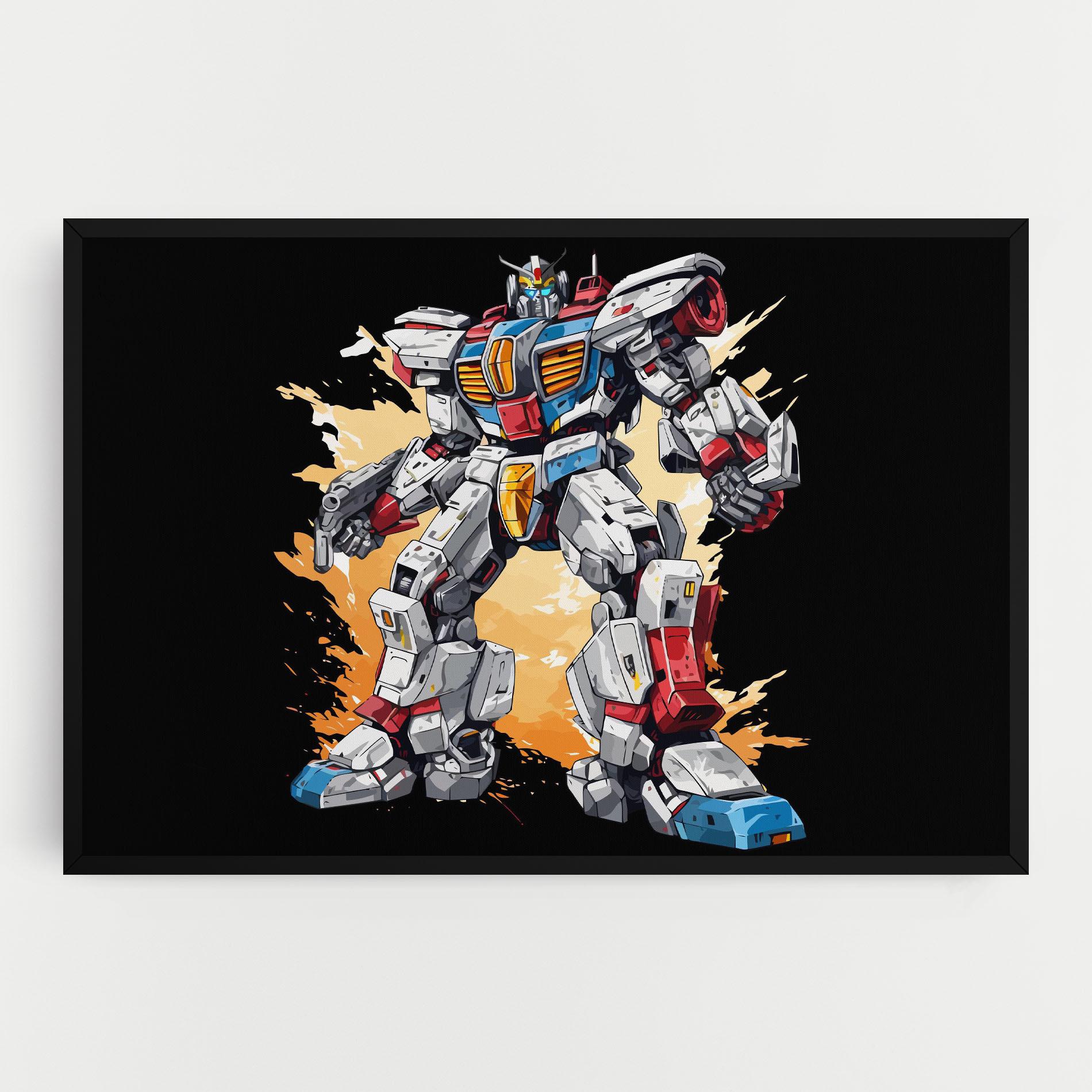 Vászonkép Crazy Robot mockup 0