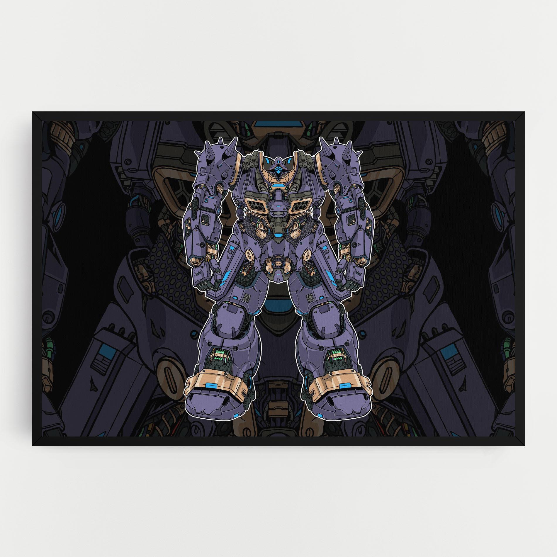 Vászonkép Purple Cream Robot mockup 0