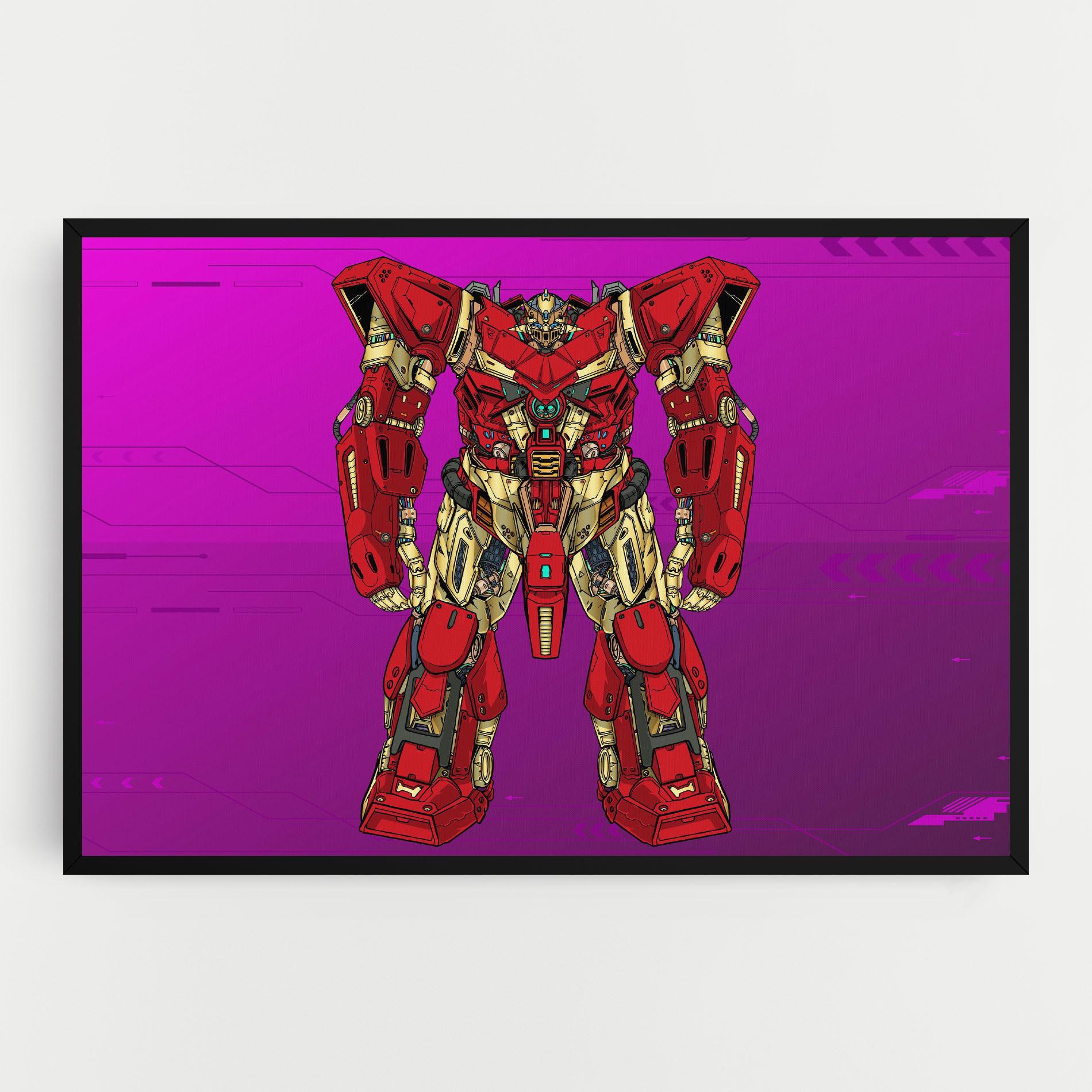 Vászonkép Red Cream Robot mockup 0