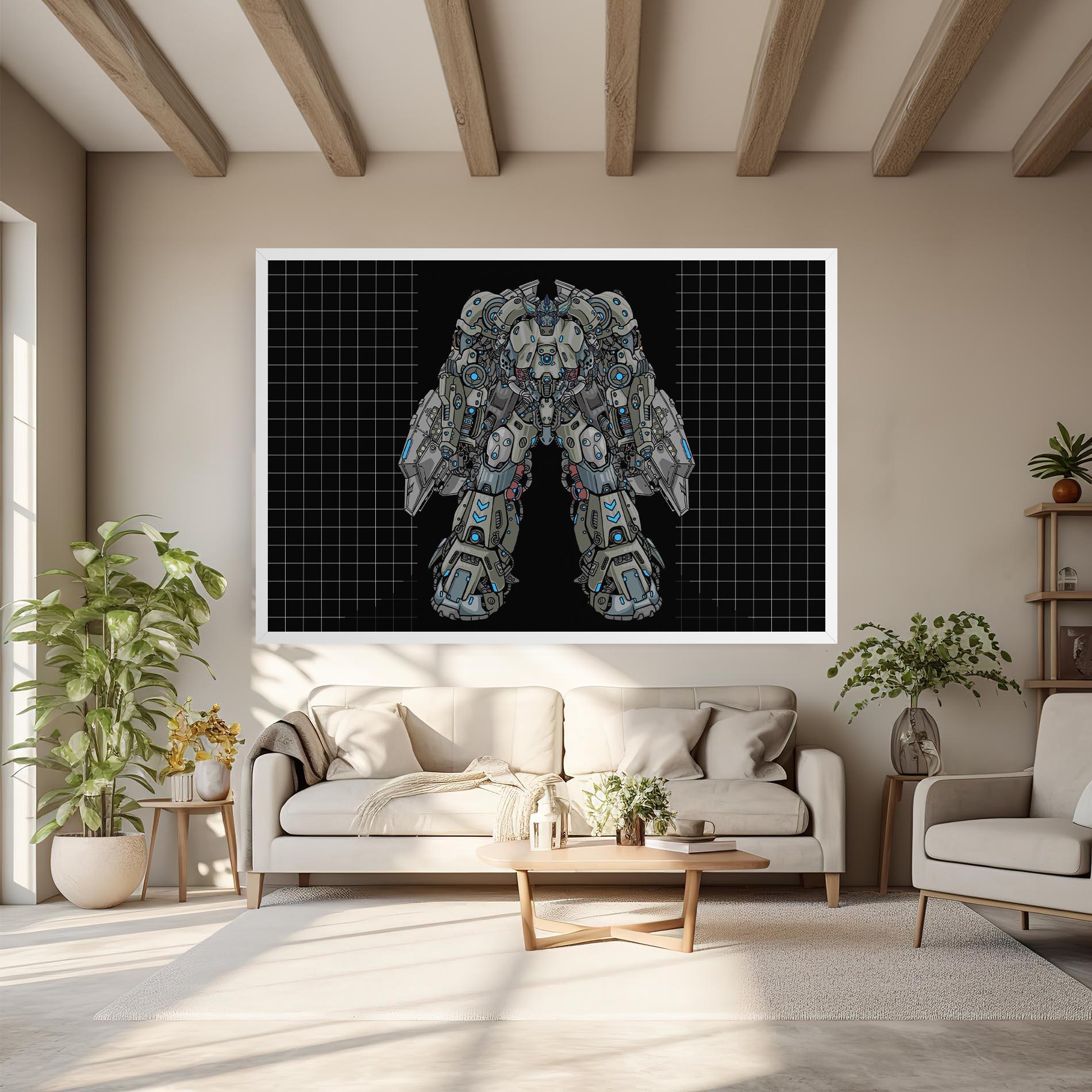 Vászonkép Grey Blue Robot mockup 6