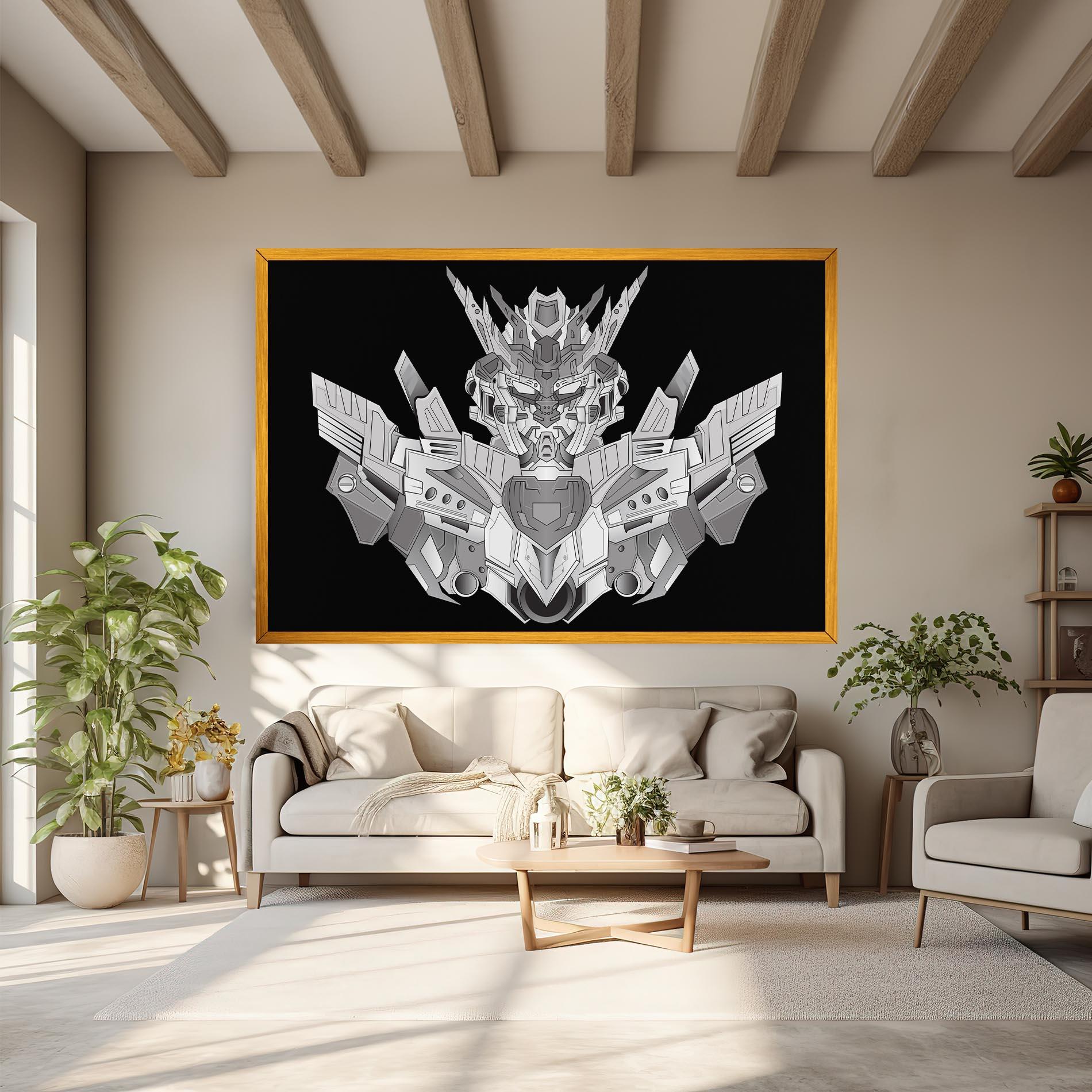 Vászonkép Grey Robot mockup 6