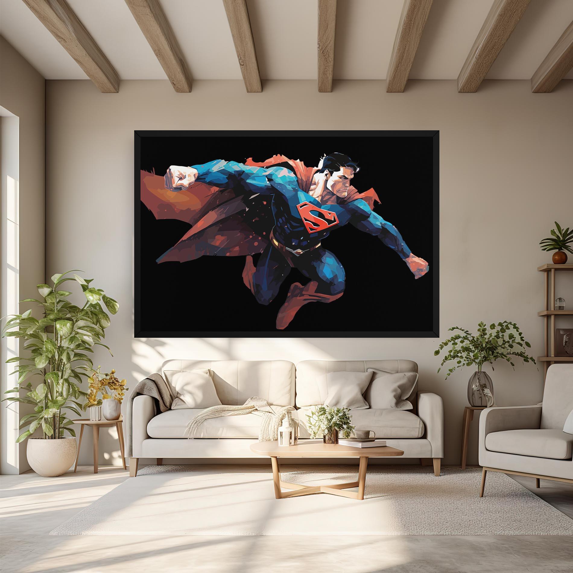 Vászonkép Superman Jump mockup 6