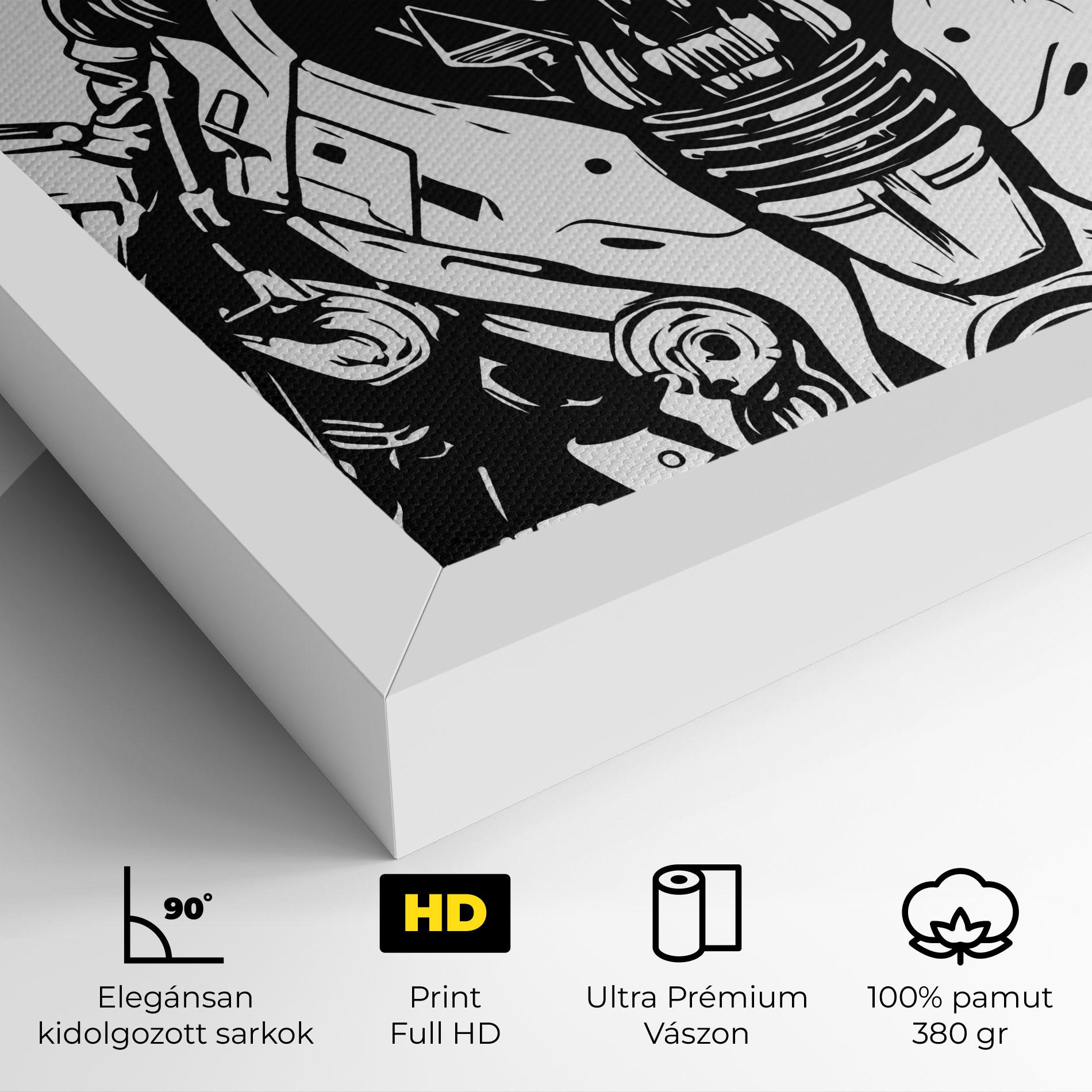 Vászonkép Military Robot mockup 4