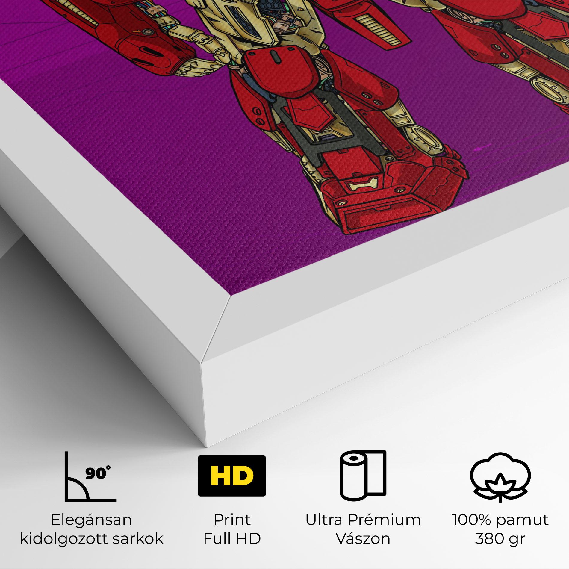 Vászonkép Red Cream Robot mockup 4