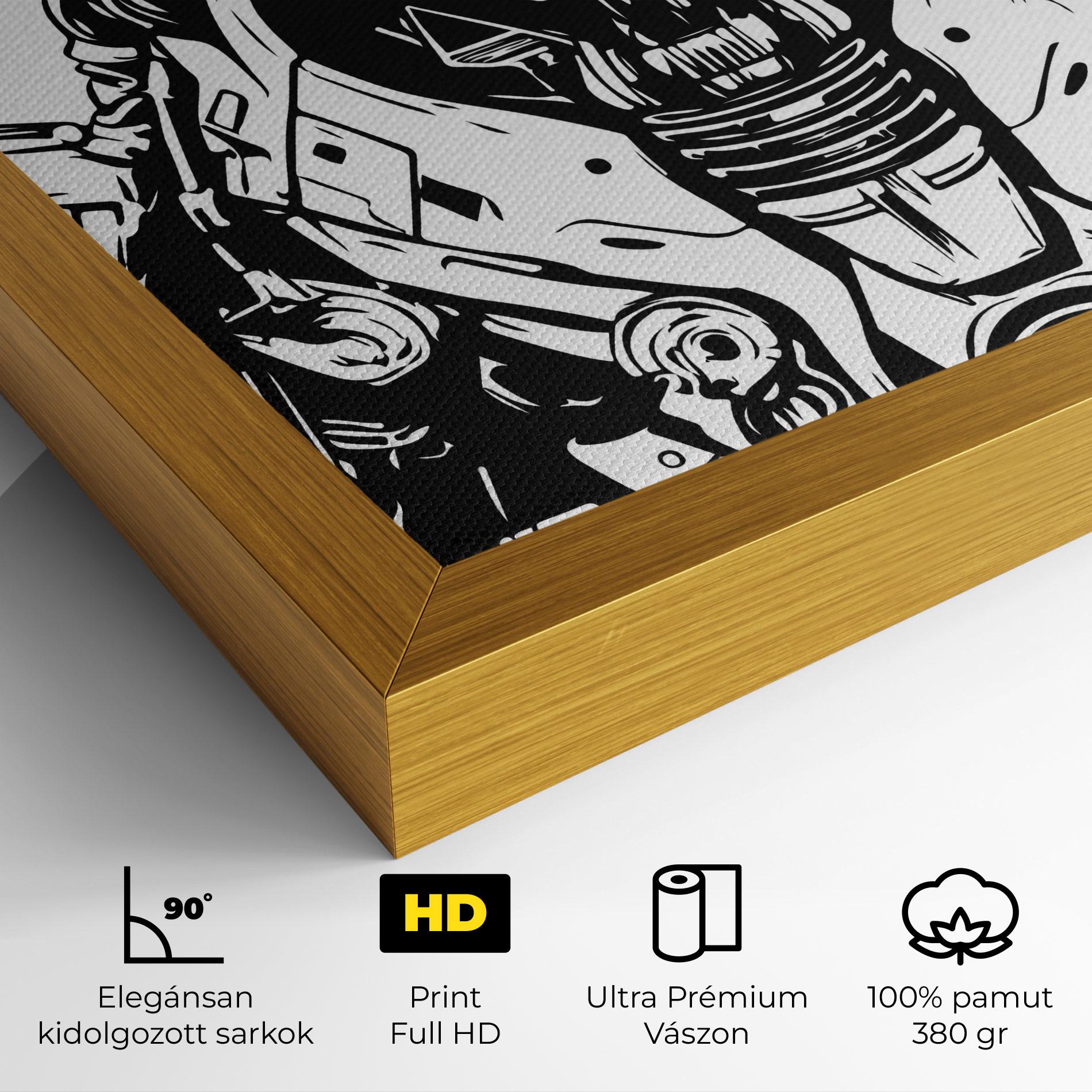 Vászonkép Military Robot mockup 4