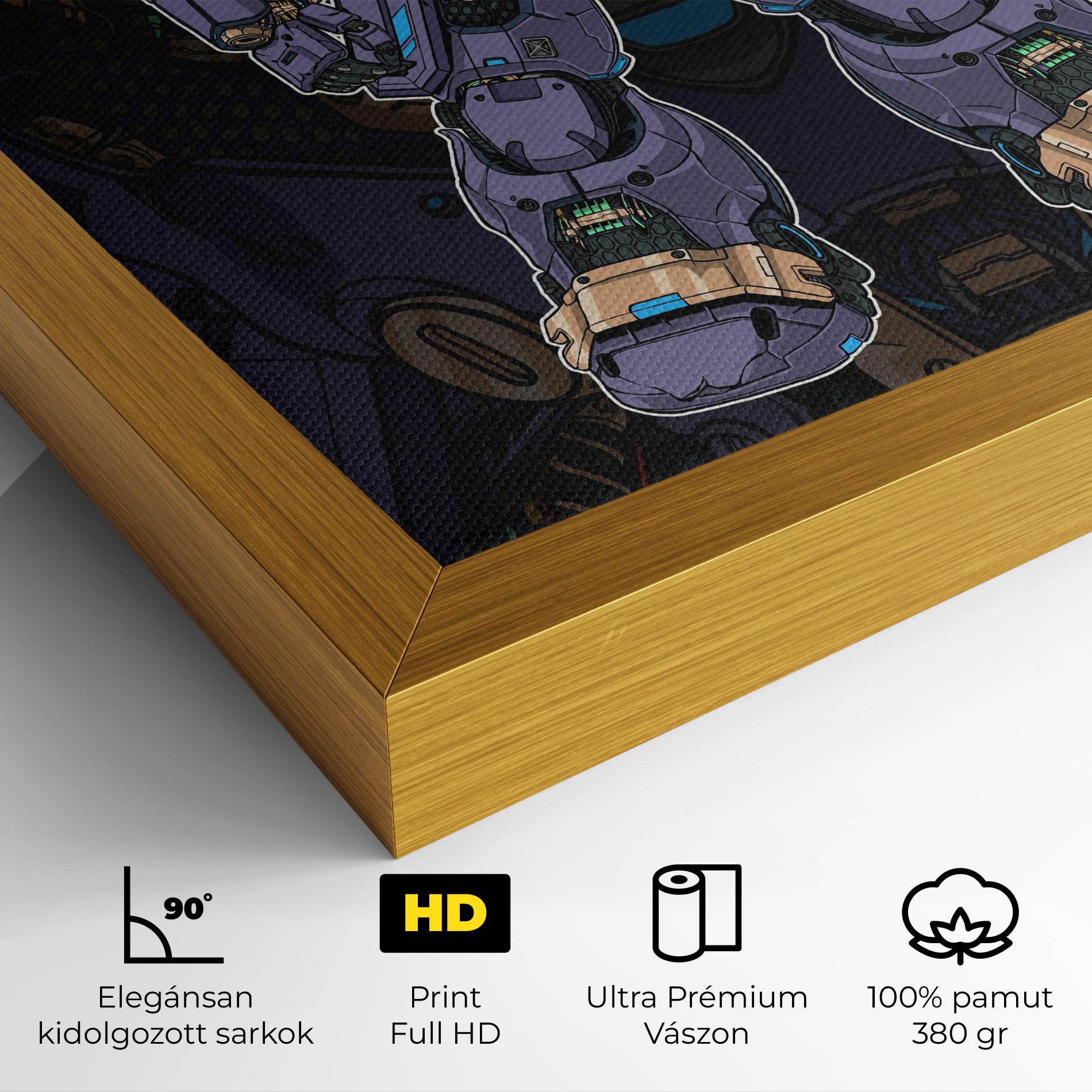 Vászonkép Purple Cream Robot mockup 4