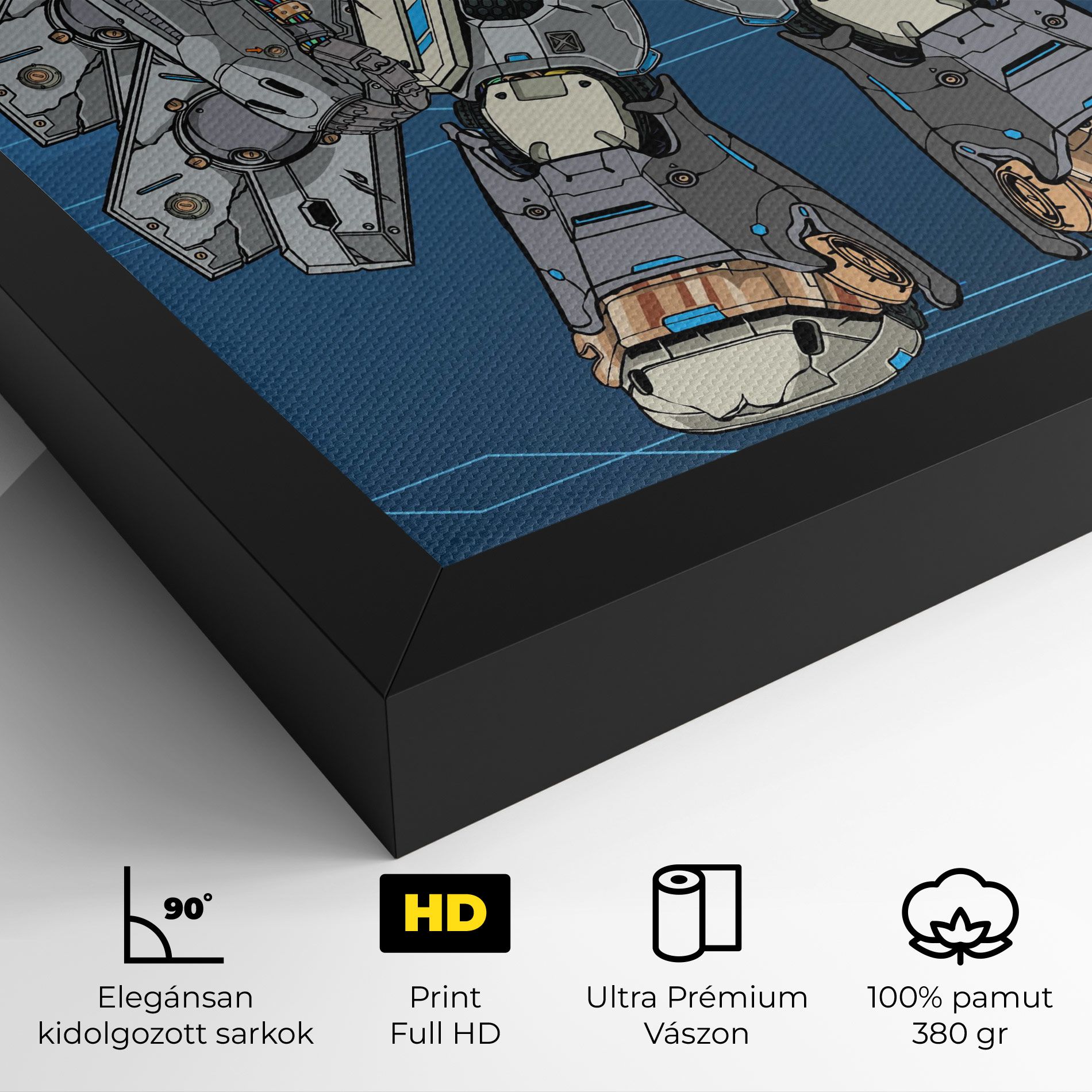 Blue Grey Robot mockup 4