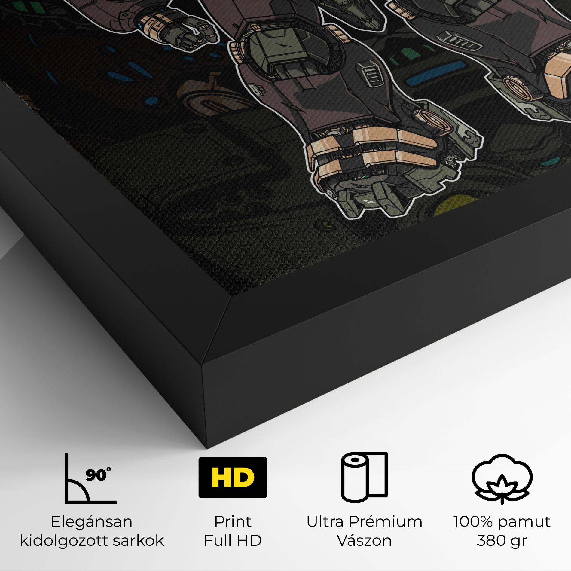 Vászonkép Brown Grey Robot mockup 4