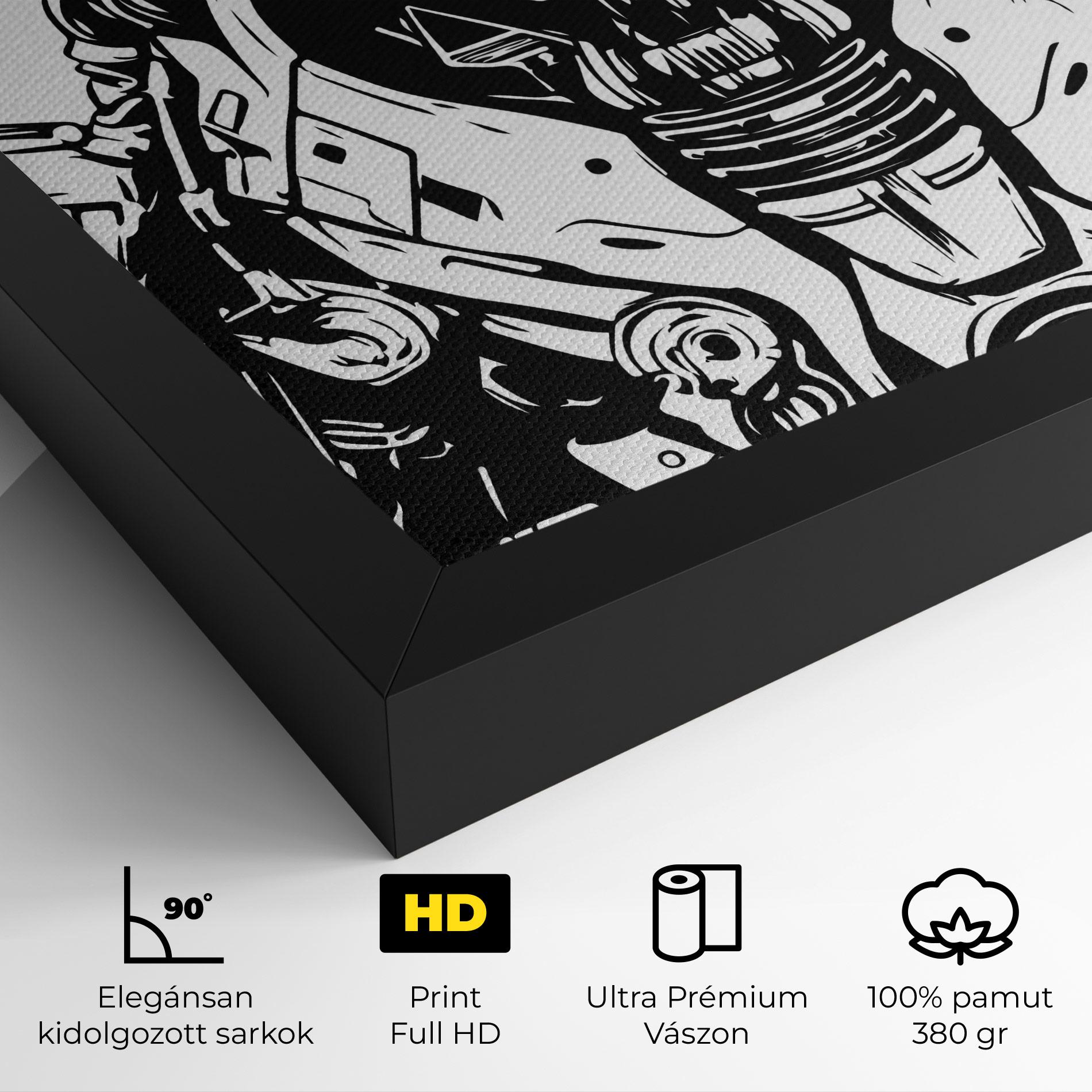 Vászonkép Military Robot mockup 4