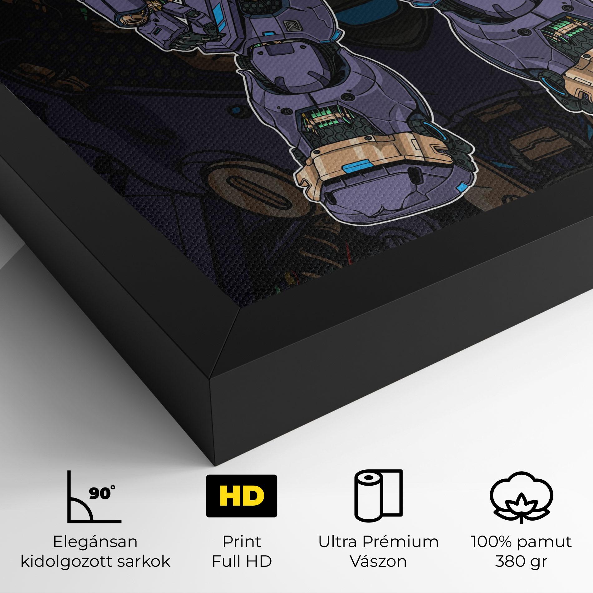 Vászonkép Purple Cream Robot mockup 4