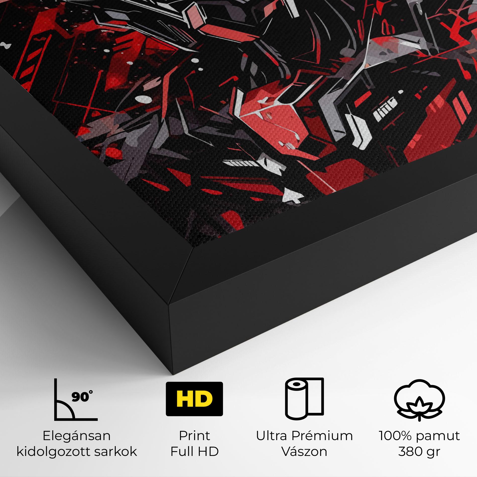 Vászonkép Red Grey Robot mockup 4