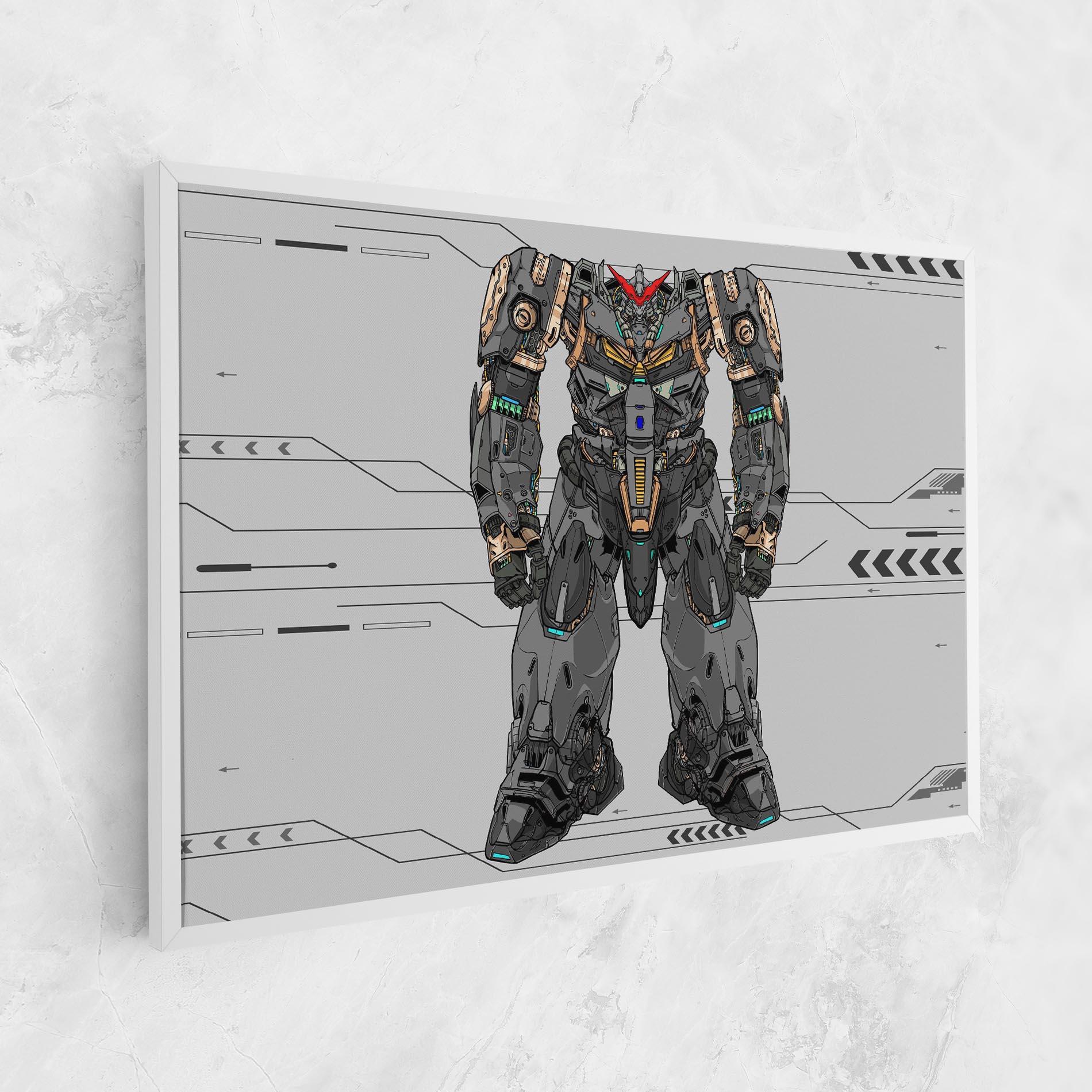 Vászonkép Big Grey Robot mockup 1