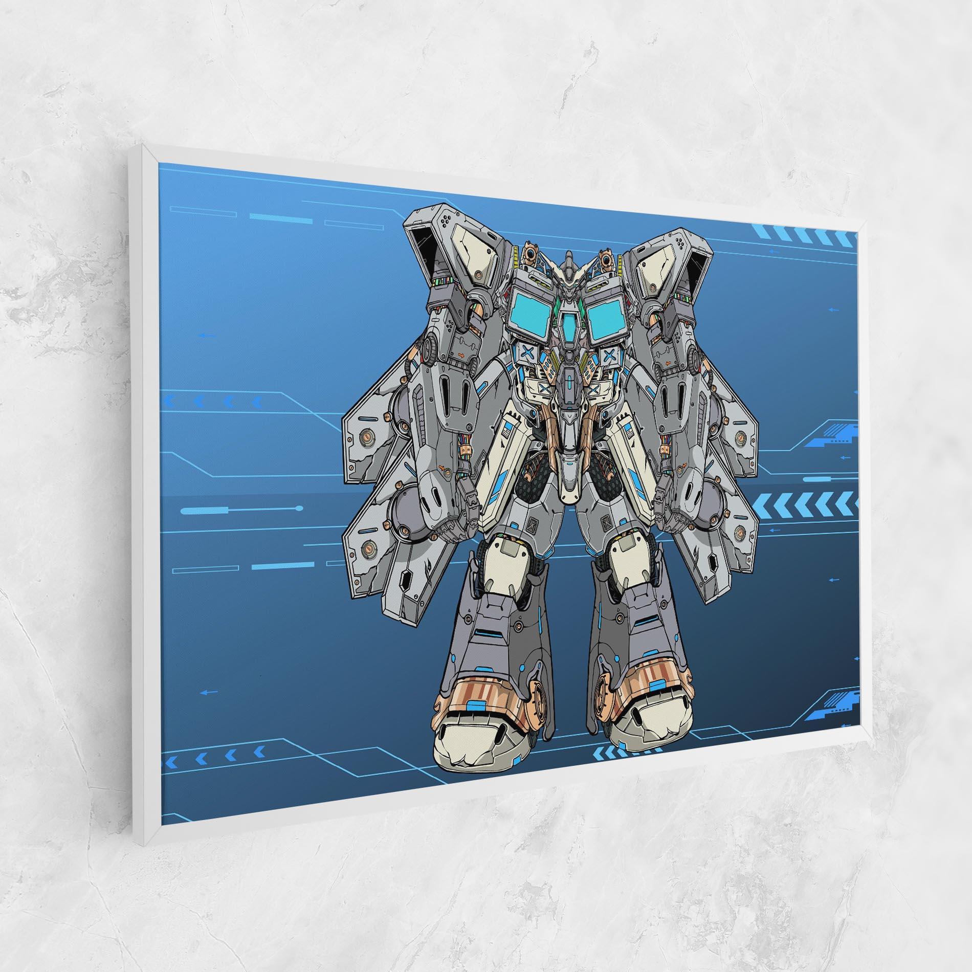 Vászonkép Blue Grey Robot mockup 1