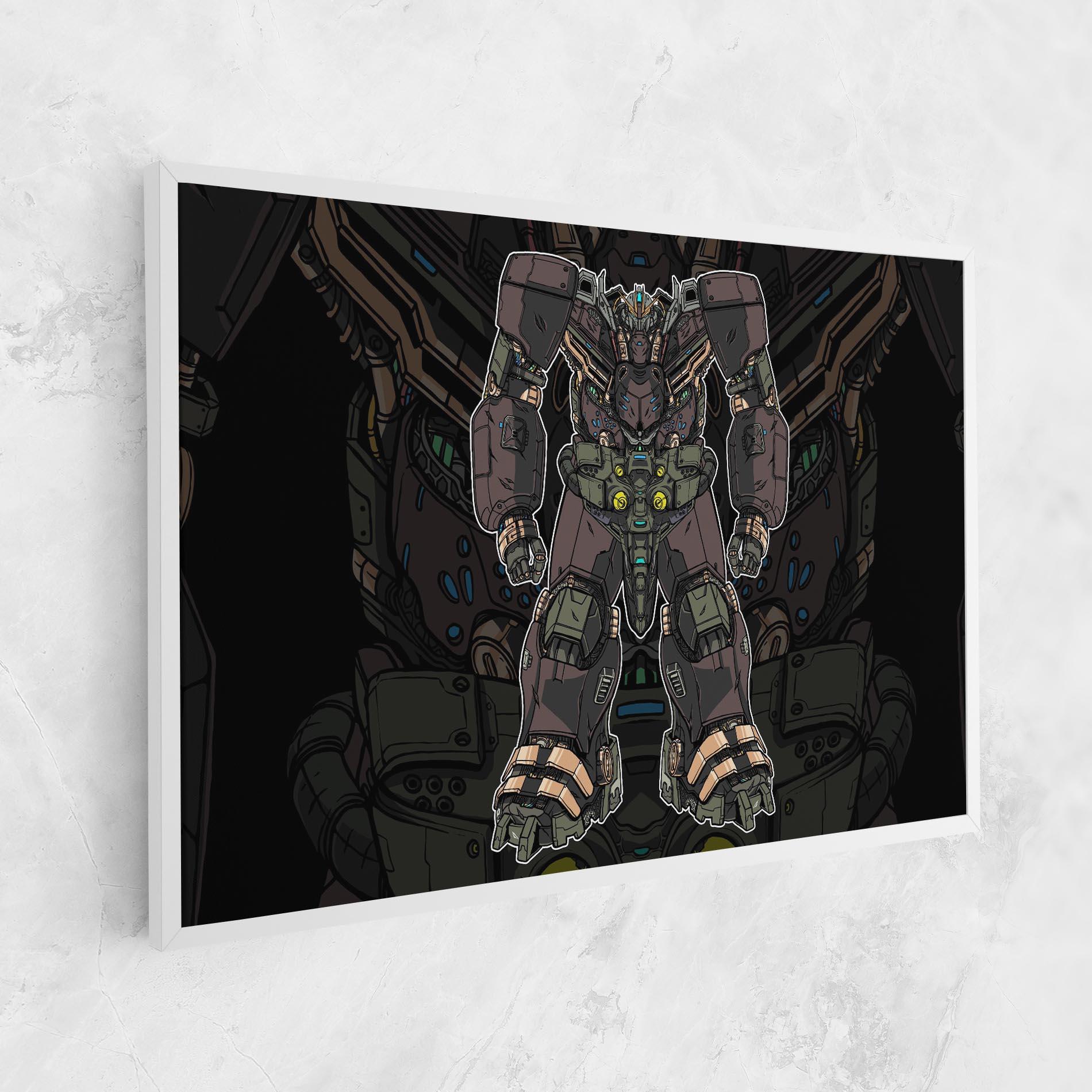 Vászonkép Brown Grey Robot mockup 1