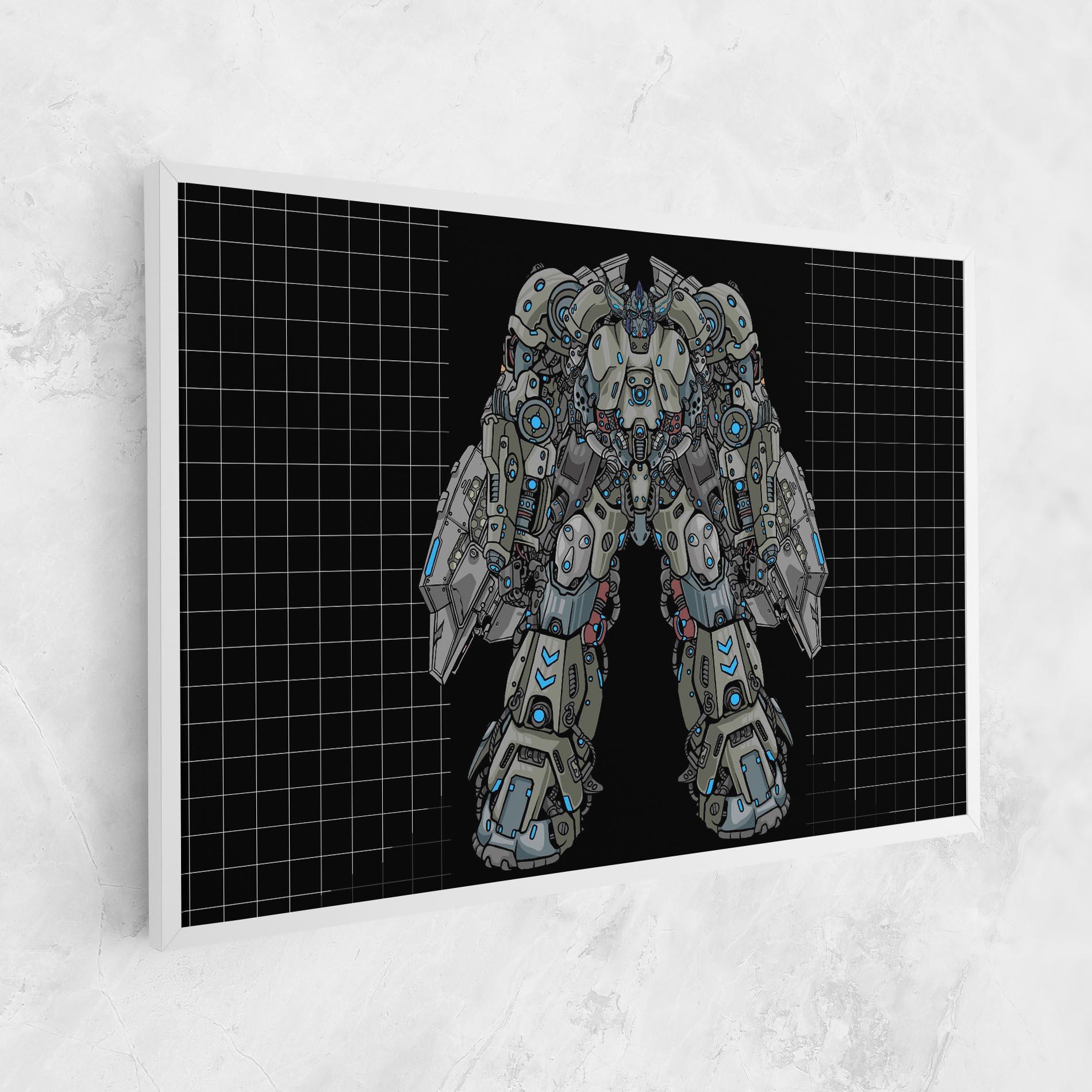 Vászonkép Grey Blue Robot mockup 1