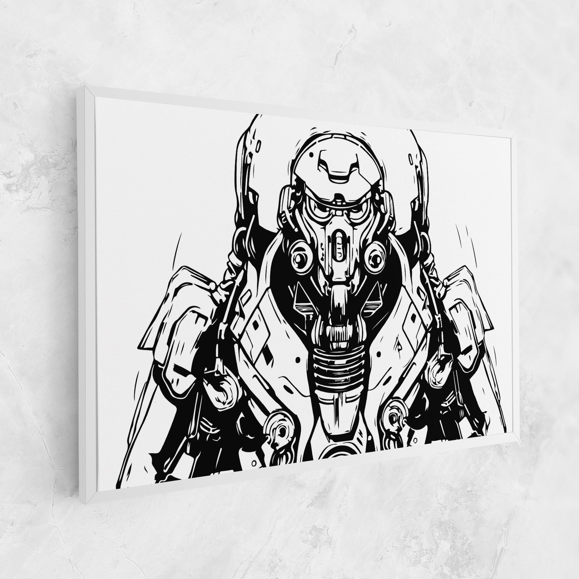 Vászonkép Military Robot mockup 1