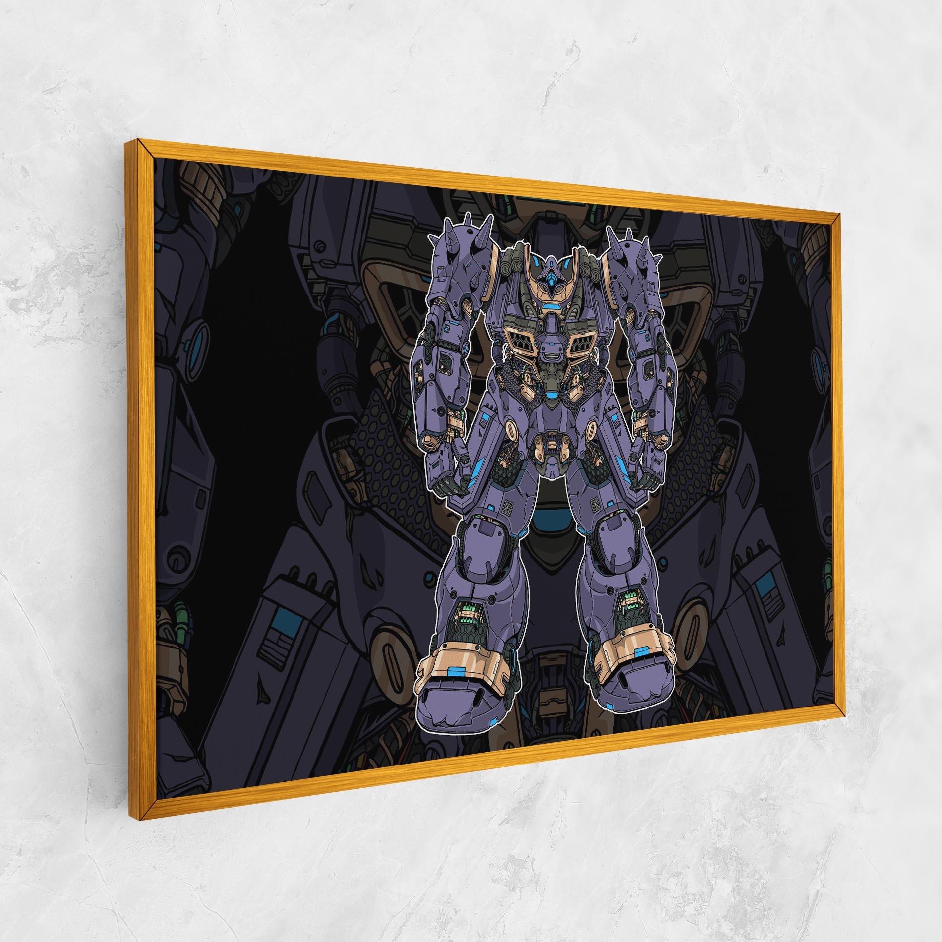 Vászonkép Purple Cream Robot mockup 1