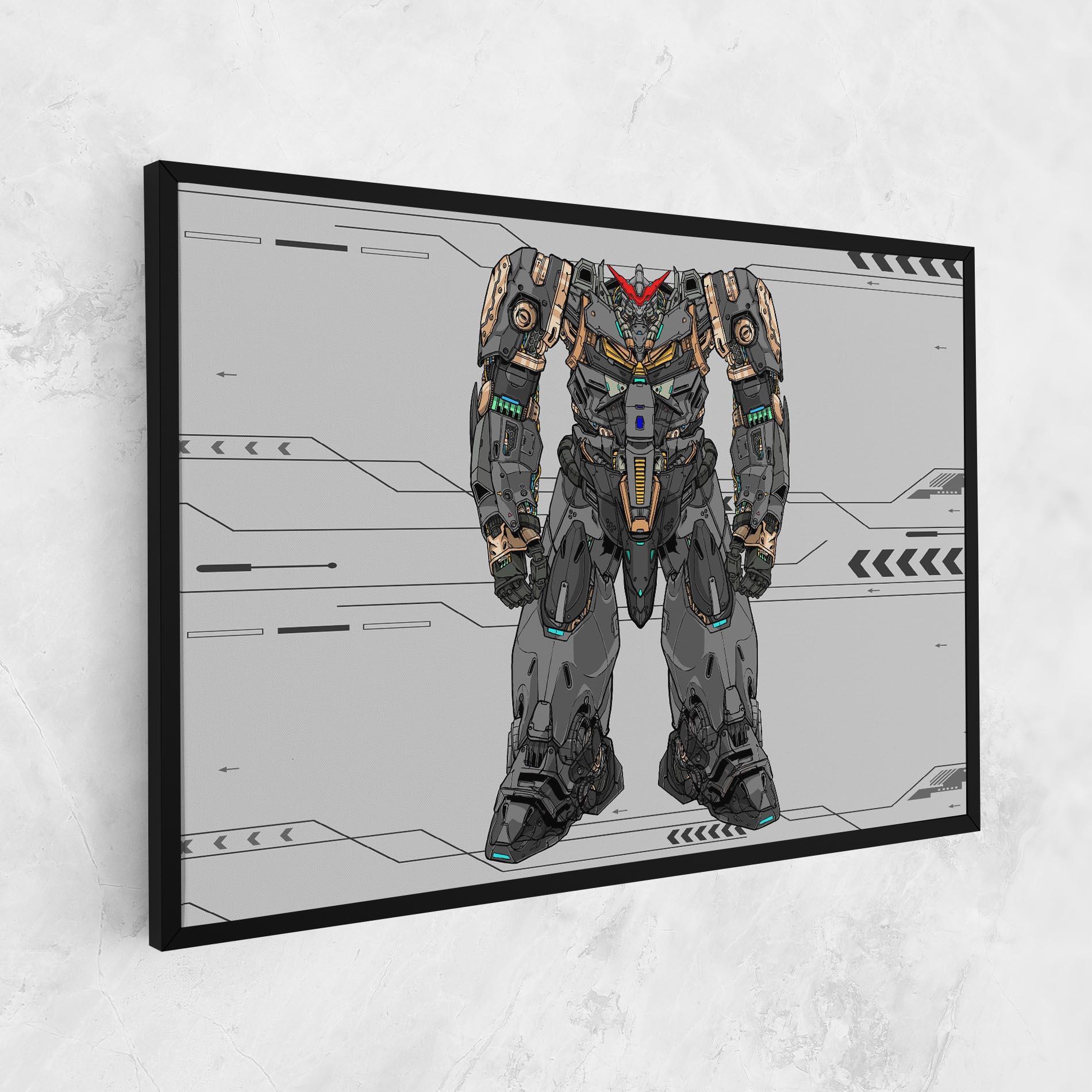 Vászonkép Big Grey Robot mockup 1