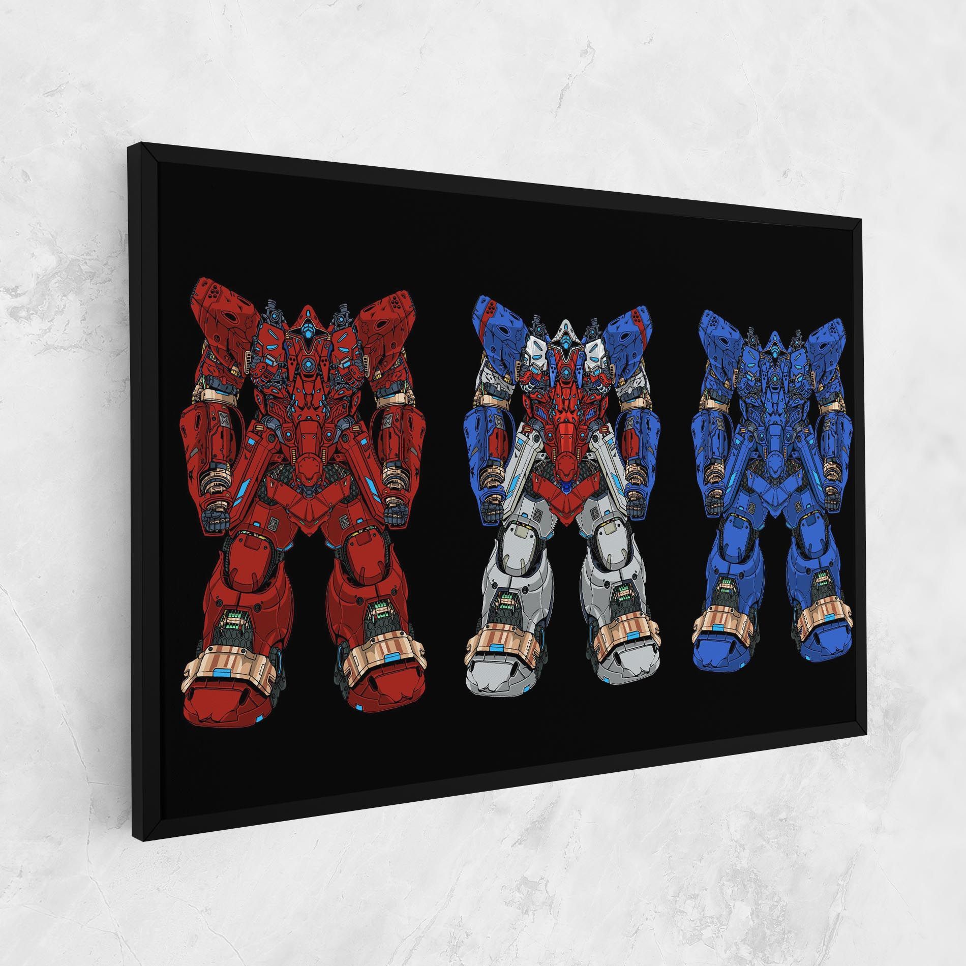Blue Red Robots mockup 1