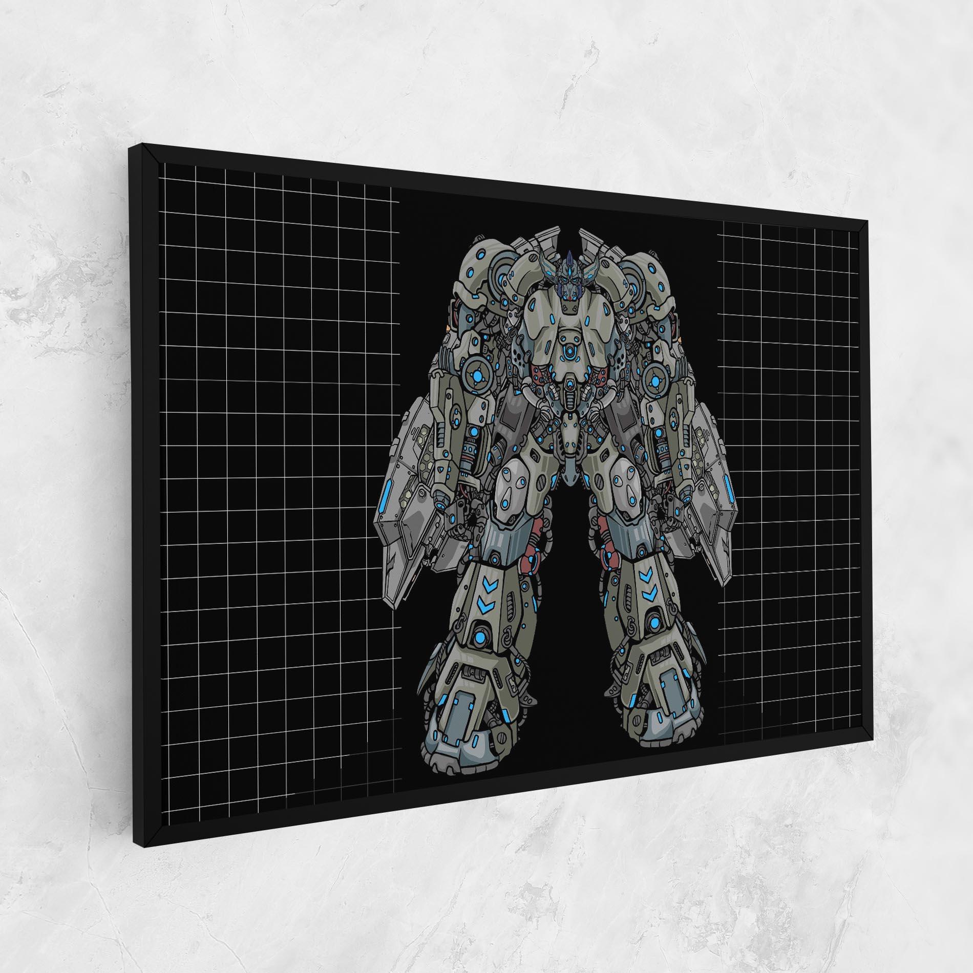 Vászonkép Grey Blue Robot mockup 1