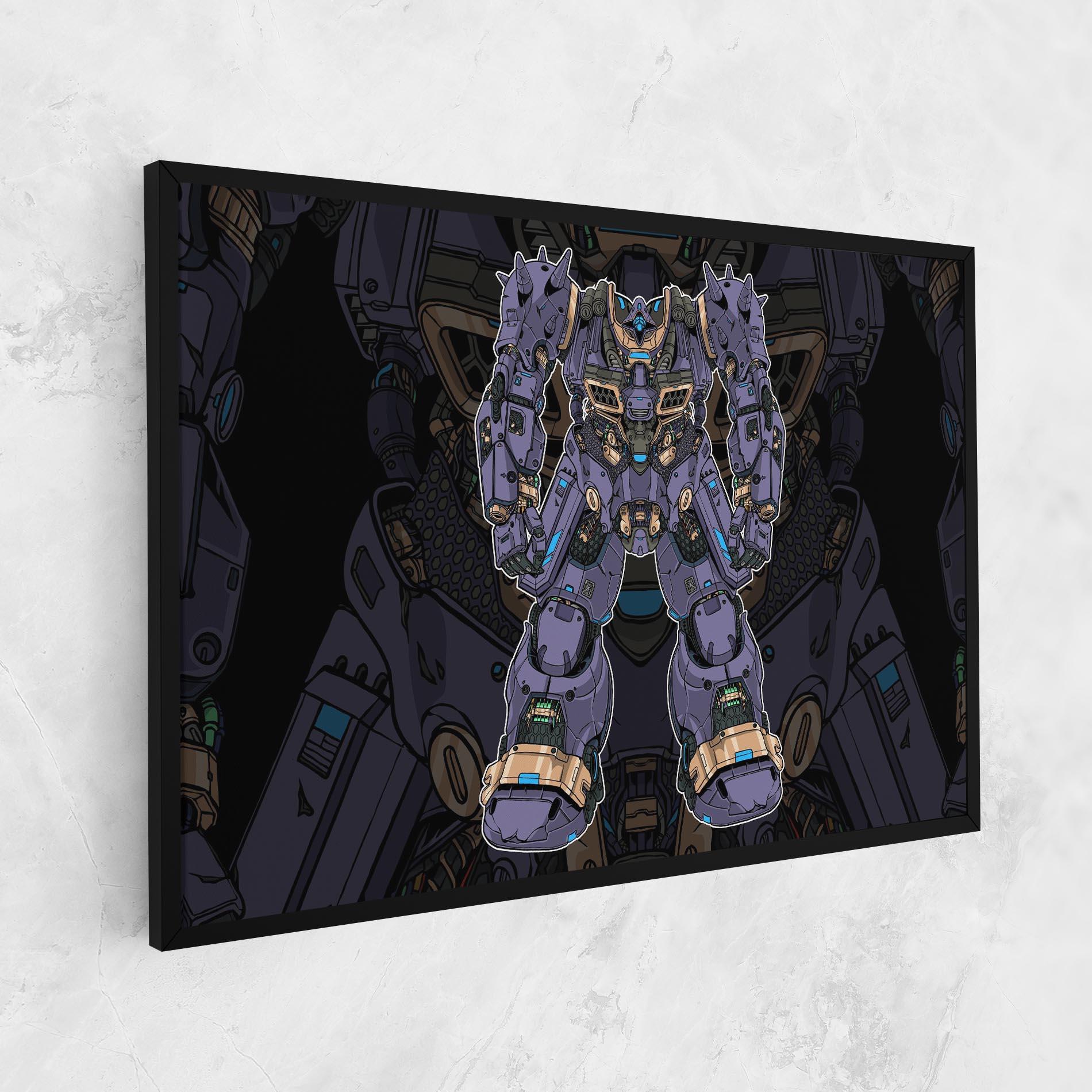 Vászonkép Purple Cream Robot mockup 1